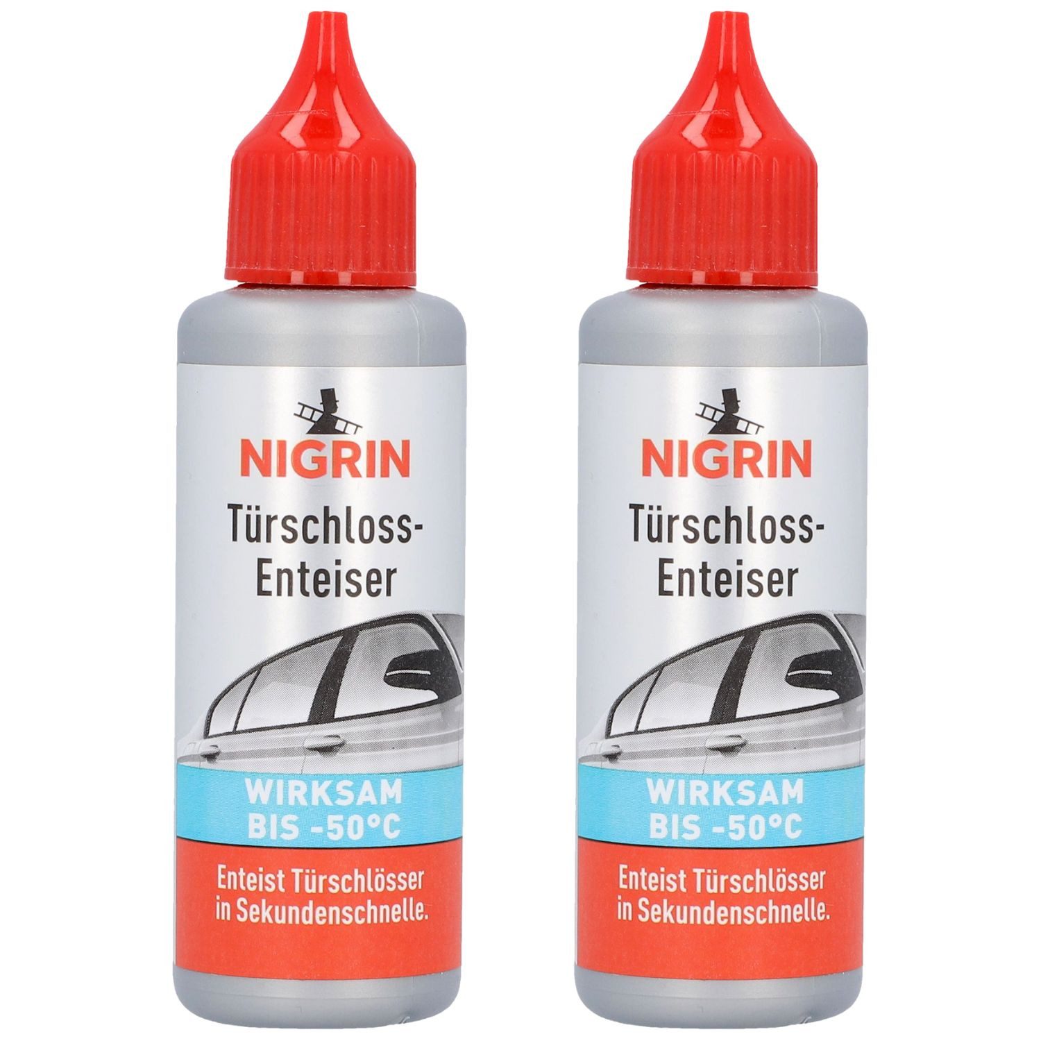 NIGRIN Feinmechaniköl 2x Set Nigrin Tür Schloss Enteiser 2x 50ml, (Spar-Set, 2-St), Schlossenteiser Türschlossenteiser Türschloss auch Kofferraum Haustür