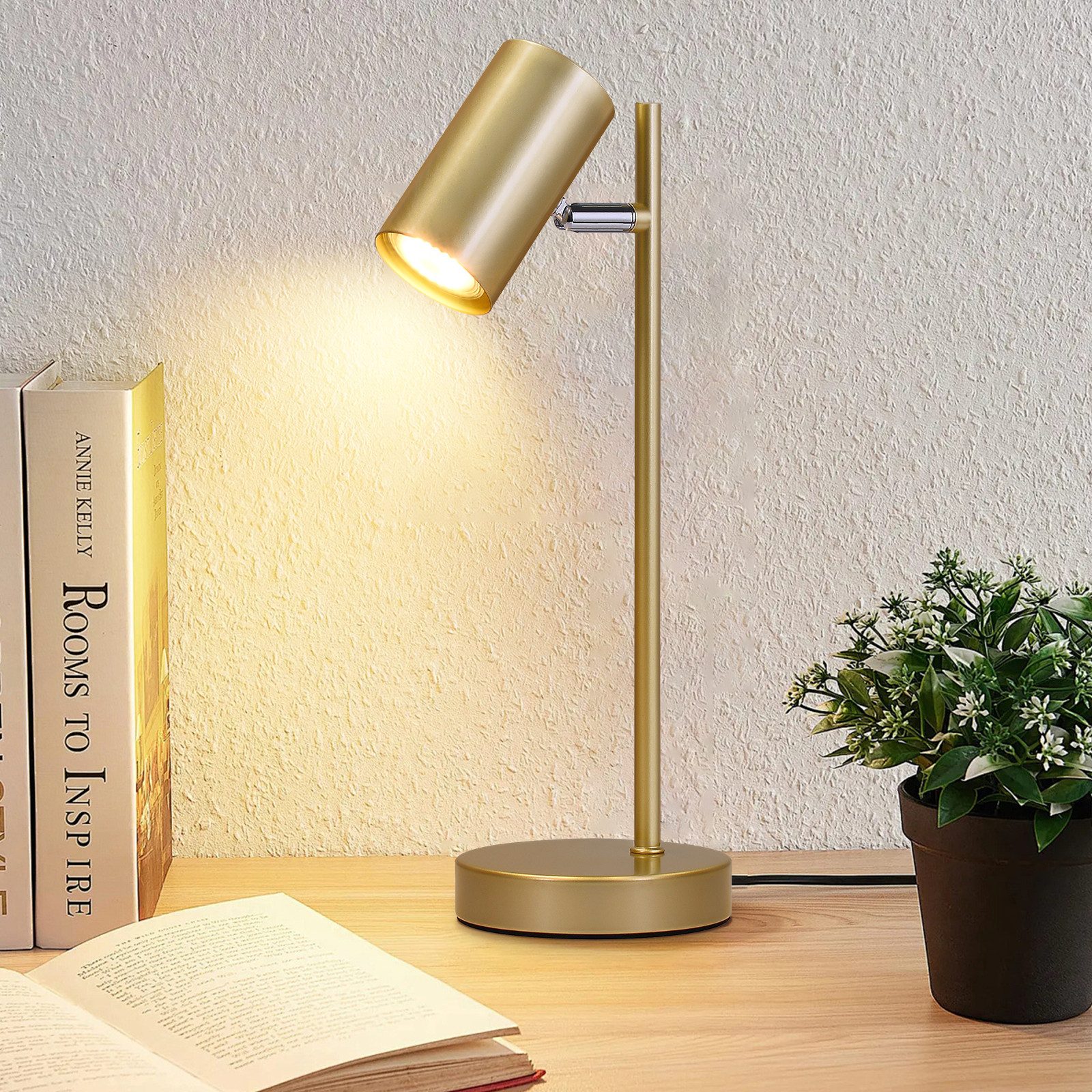 ZMH LED Tischleuchte GU10 Nachttischlampe Schwenkbar günstig online kaufen