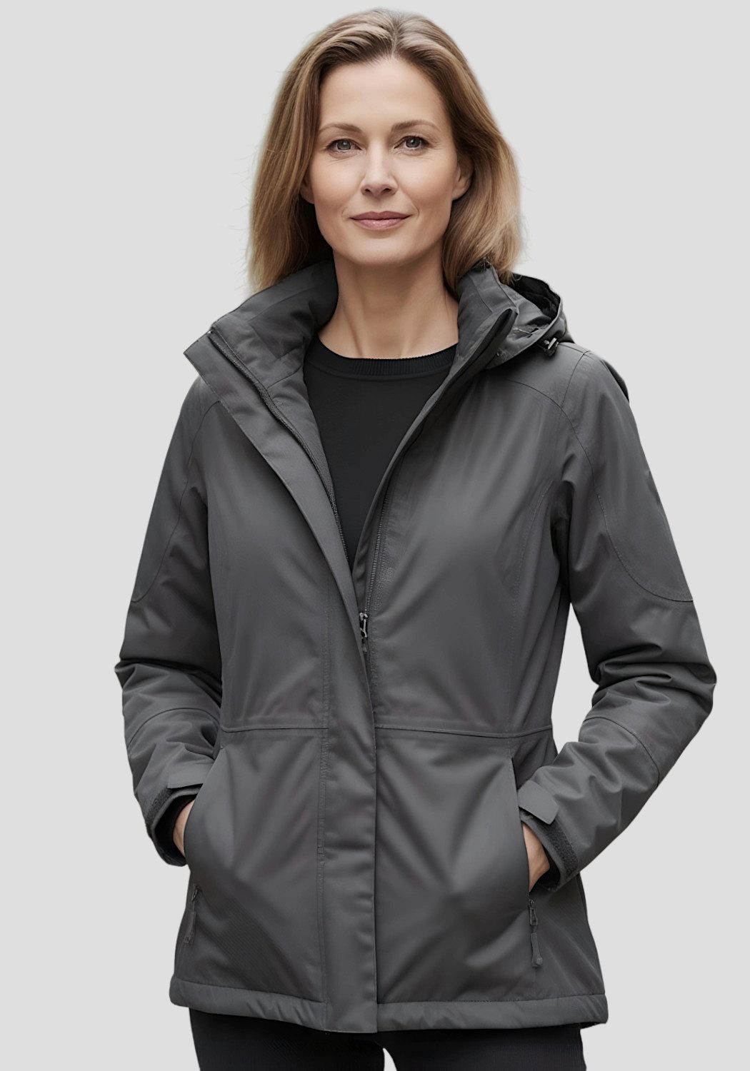 Promodoro Funktionsjacke Outdoorjacke Slim Jacke winddicht-wasserdicht-atmungsaktiv, abnehmbare Kapuze