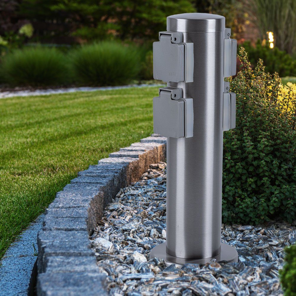 Gartensteckdose, Außen Steckdosensäule 4x Steckdosen mit