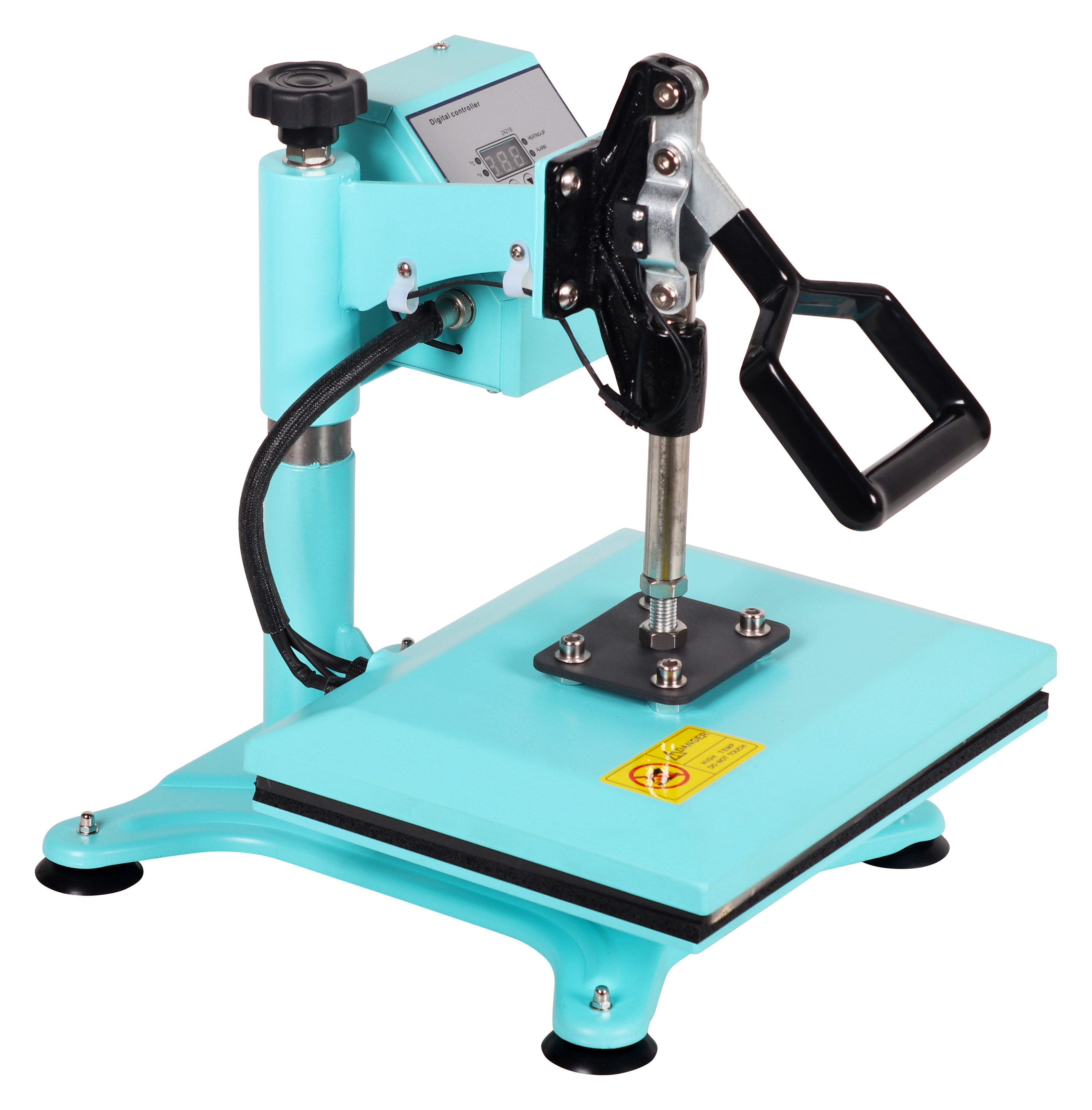 RICOO Bügelmaschine Transferpresse T Shirt Druckmaschine Textilpresse RICOO POWER-ZWERG-TB, türkisblau Heißpresse Textildruck Shirt Druck Hitzetransfer