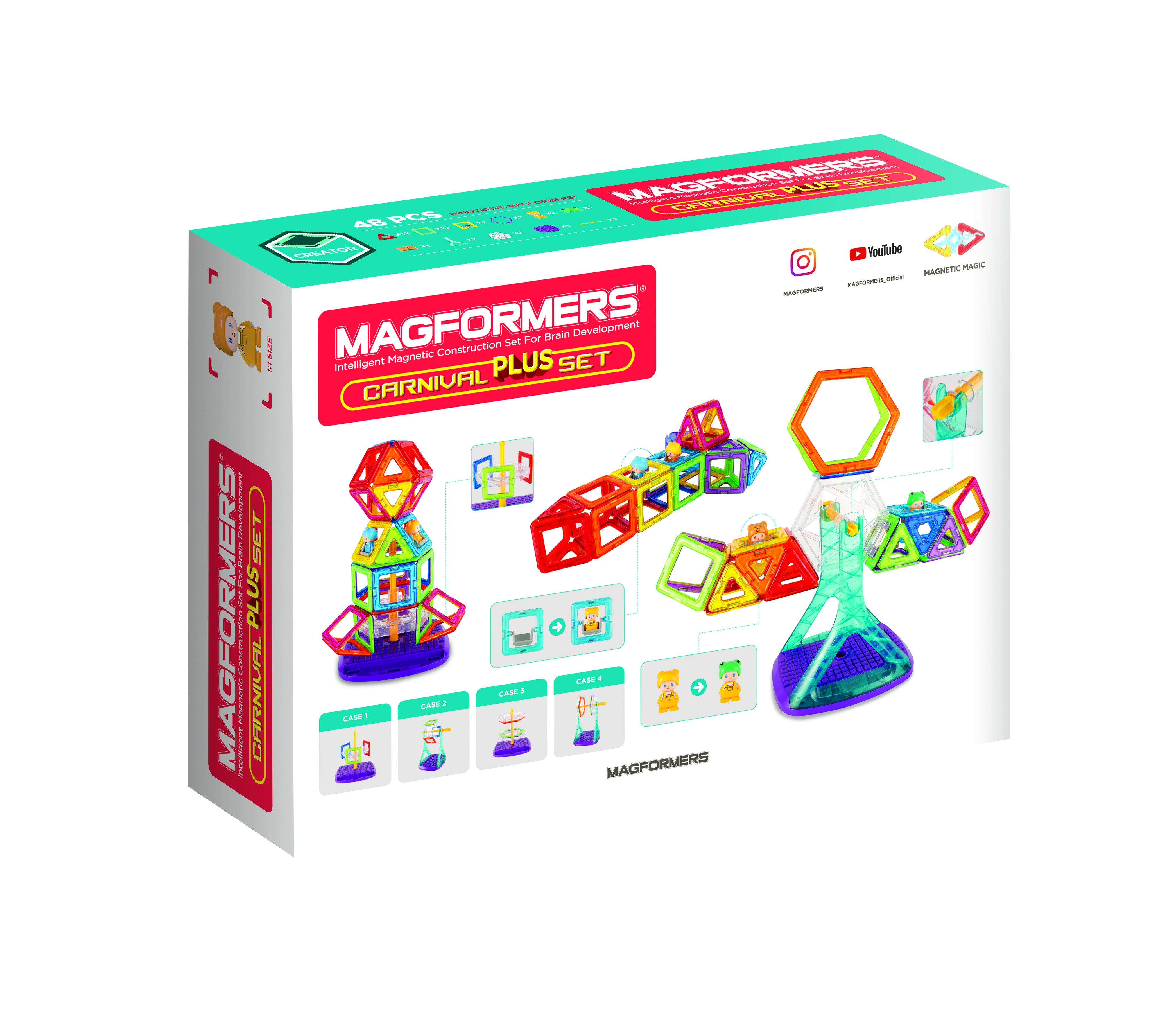 MAGFORMERS 278-96 - Magformers Carnival Plus Set Magnetspielbausteine, (48 St)