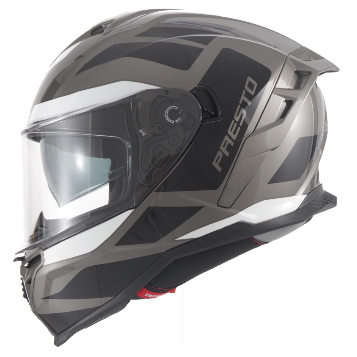 Vito Helmets Motorradhelm VITO PRESTO Integralhelm mit integriertem Sonnenvisier und ECE R 22-06, ECE R 22-06, integrierte Sonnenbrille, Pinlock Vorbereitung