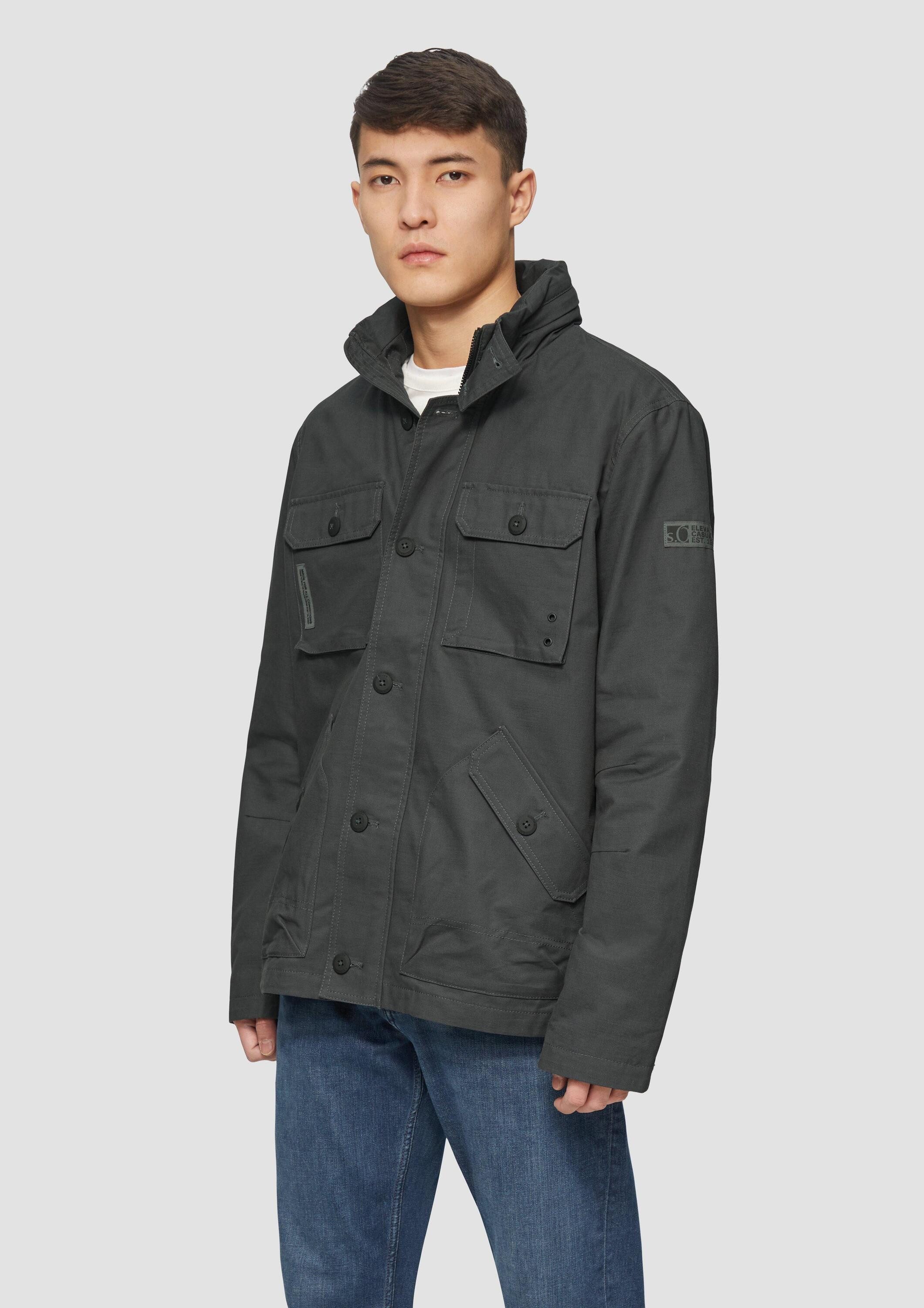 s.Oliver Funktionsjacke Outdoor-Jacke Jacke im Utility-Stil mit Kapuze im K günstig online kaufen