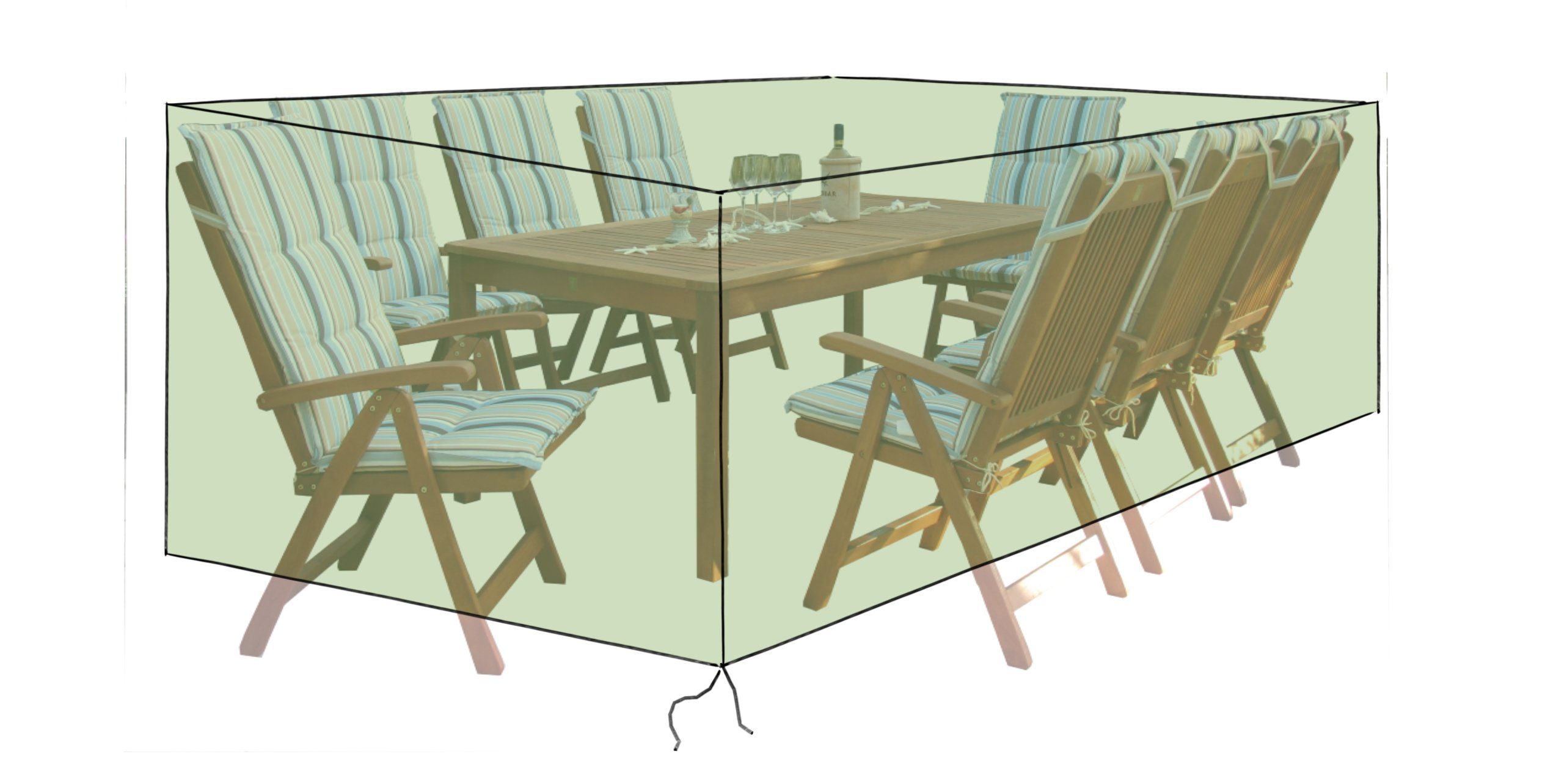 Grasekamp Gartenmöbel-Schutzhülle Schutzhülle Sitzgruppe 250x210x90cm günstig online kaufen