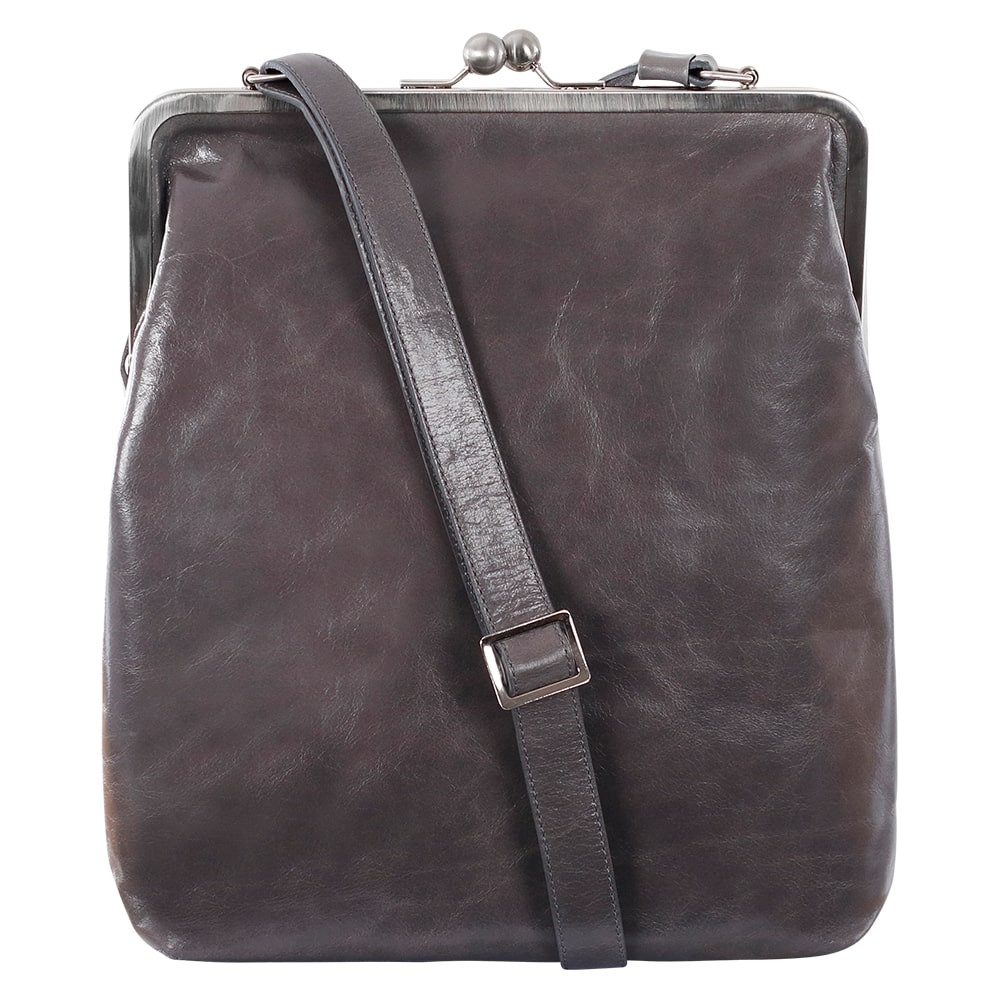 VOLKER LANG Schultertasche EFFI  Elegante Damen Bügeltasche aus italienischem Leder