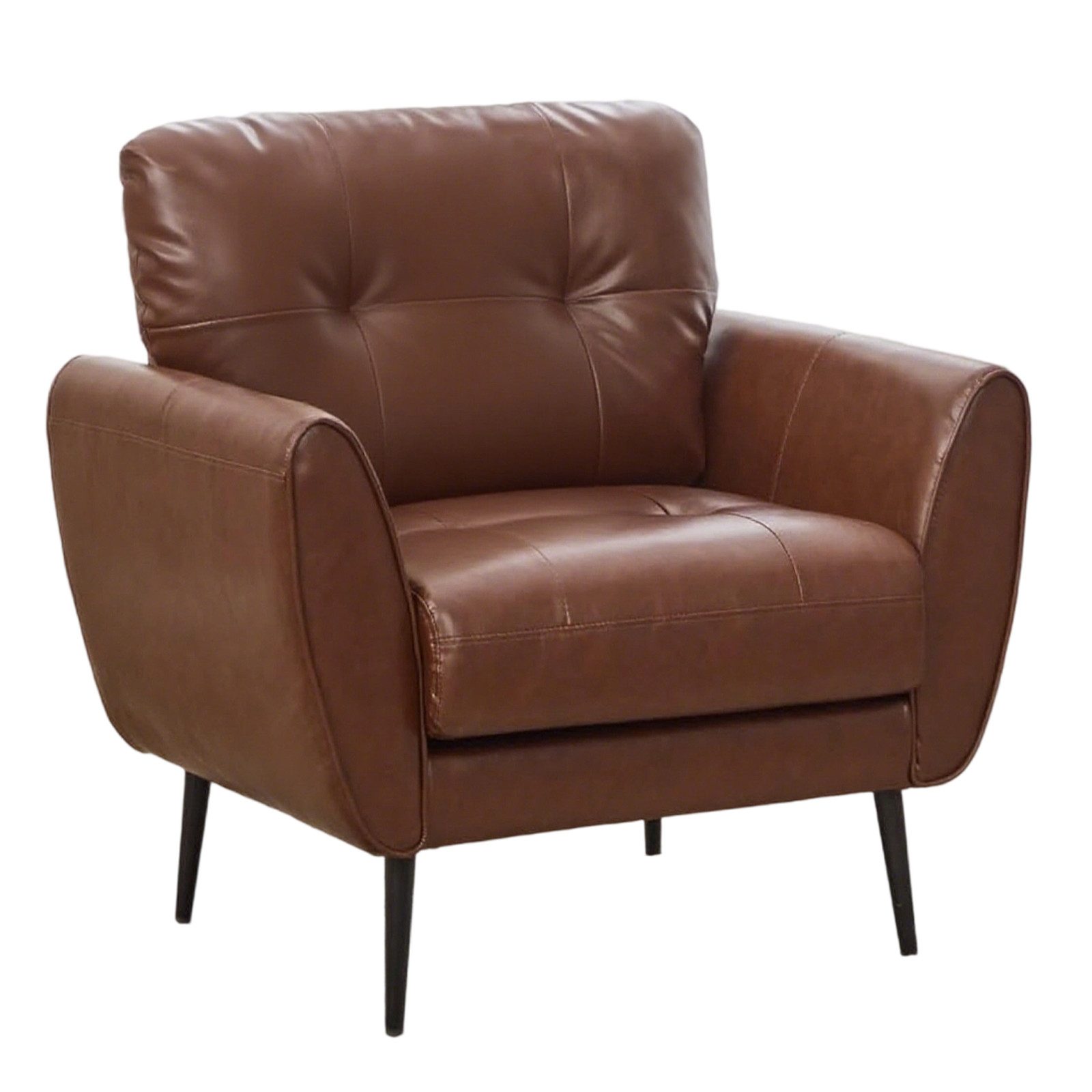 GRAVFORCE Ohrensessel Prägunoserie mit Armlehnen Moderner Loungesessel Lesesessel (1-St), für Wohnzimmer Braun