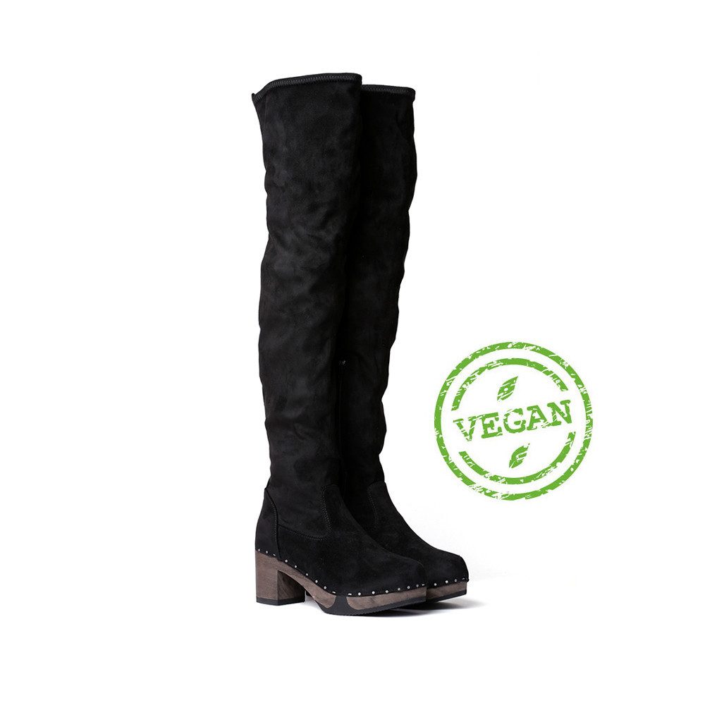 Softclox NAOMI vegan Velourseffekt schwarz (dunkel) Stiefel