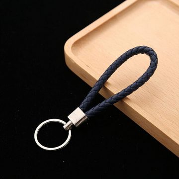 EBUY Schlüsselanhänger Schlüsselanhänger aus geflochtenem Leder mit Metallring (1-tlg)