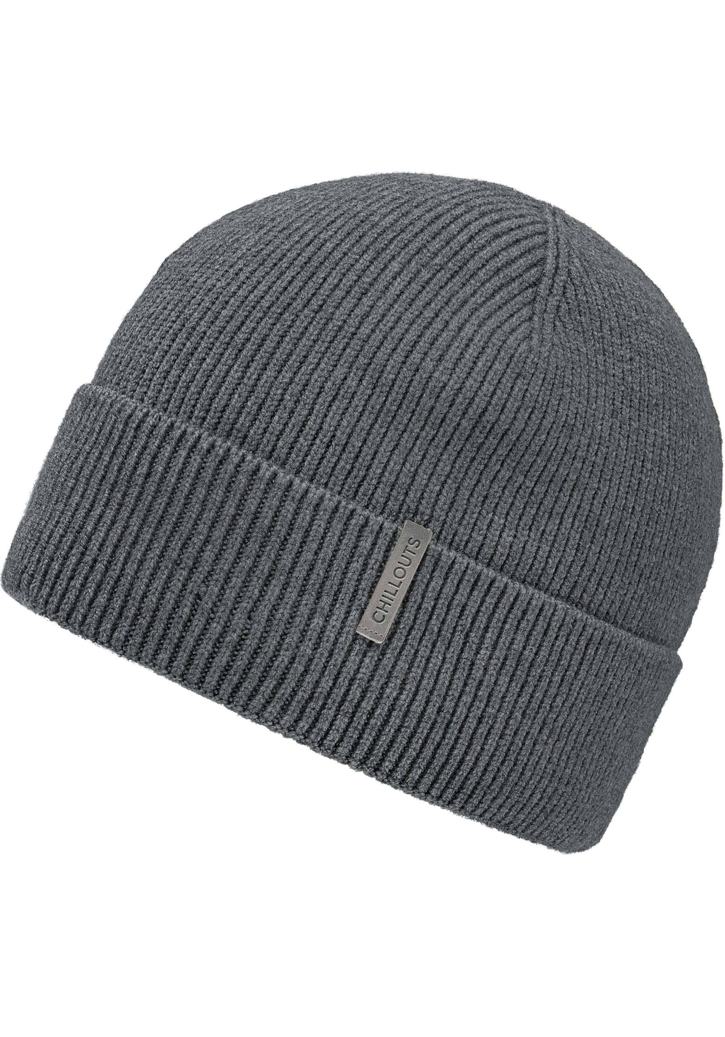 gefüttert Strickmütze grey mit Umschlag, chillouts