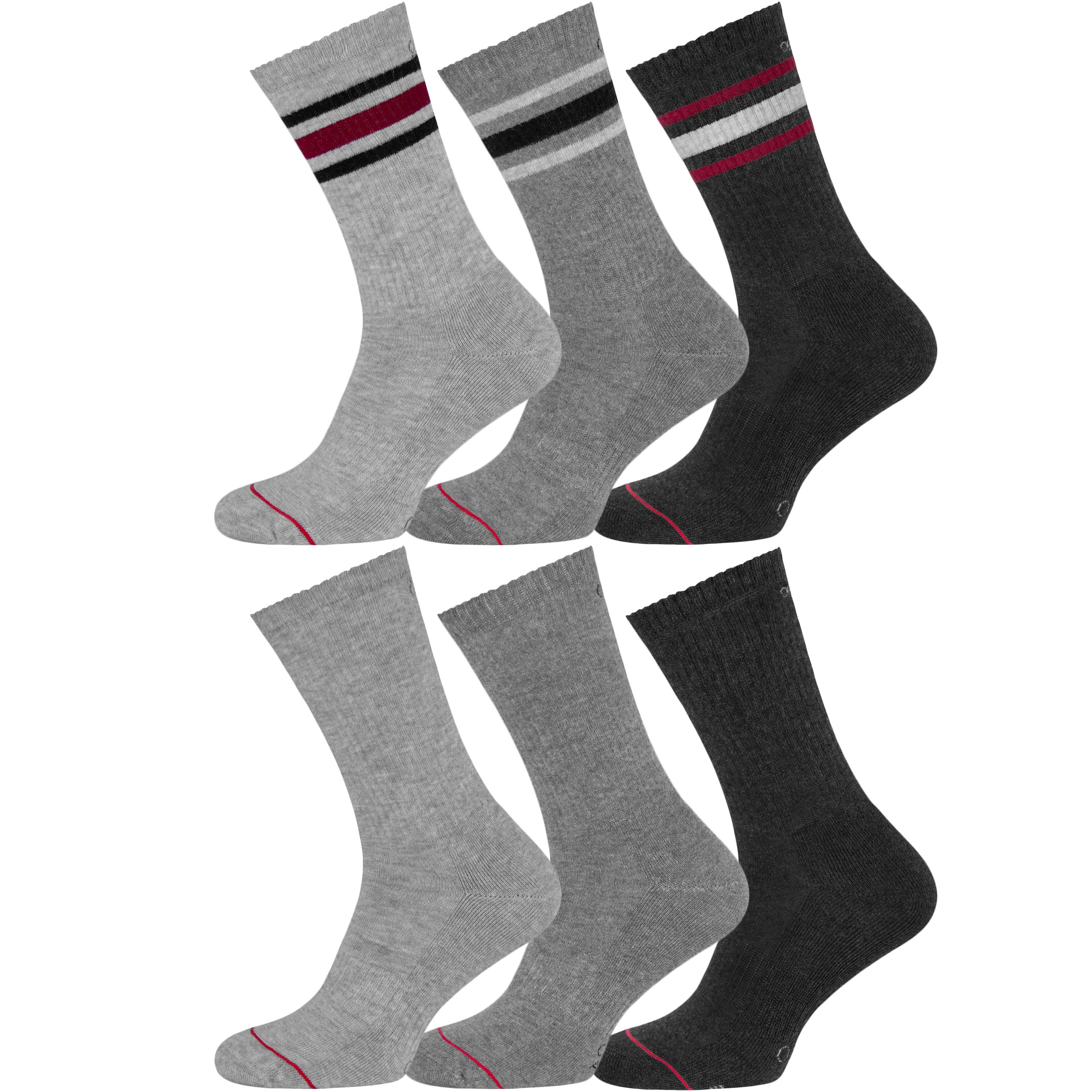 Tennissocken Retro Sport und Freizeit Socken Unisex mit Farbstreifen