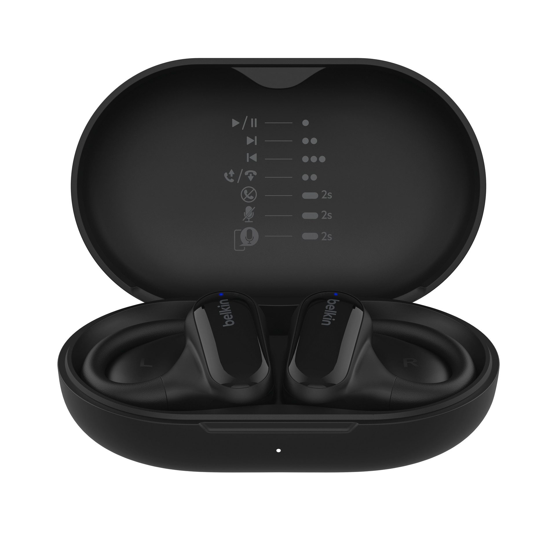 Belkin SoundForm ClearFit Open-Ear-Kopfhörer (Freisprechfunktion, Multi-Point-Verbindung, Noise-Cancelling, A2DP Bluetooth, AVRCP Bluetooth)