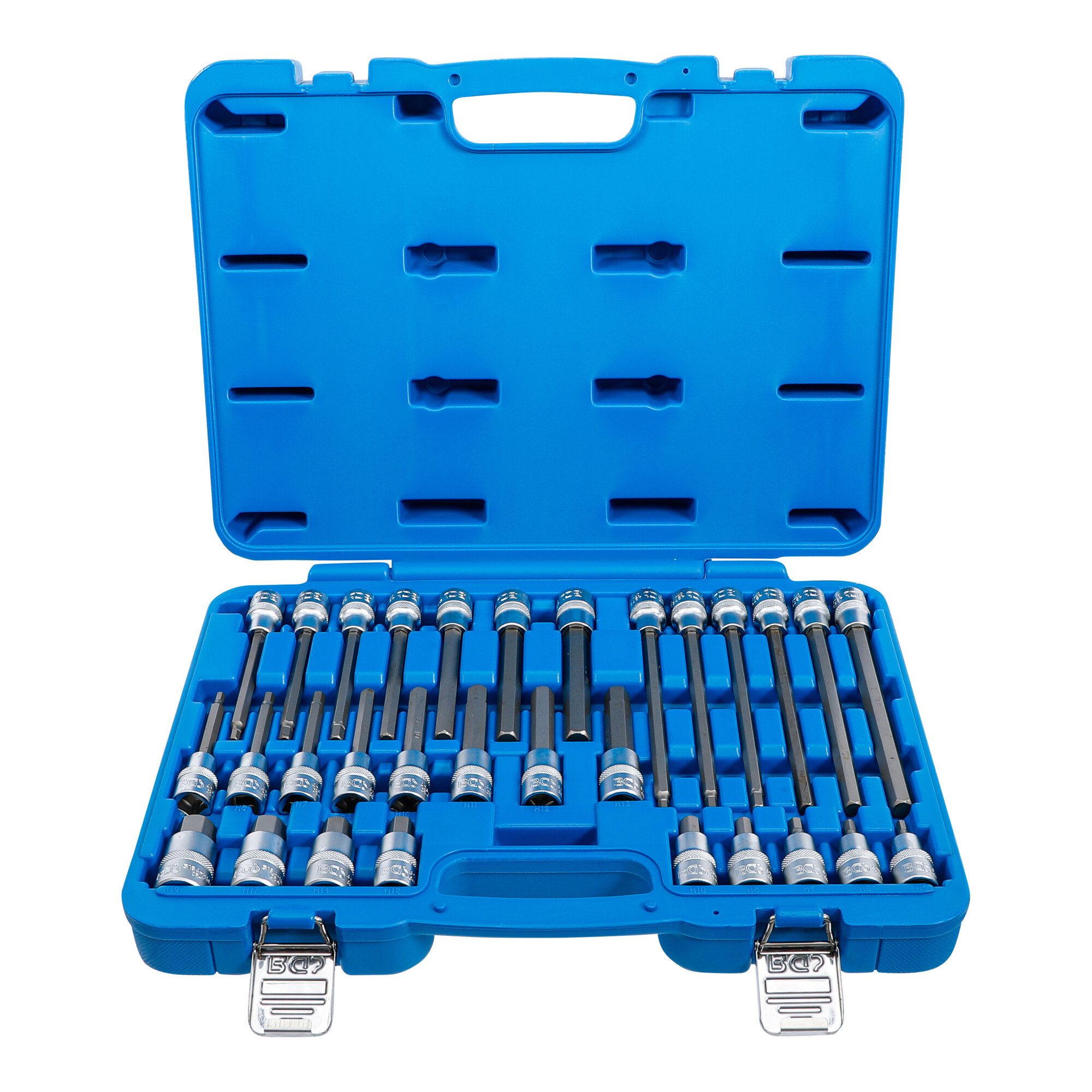 BGS technic Sechskant-Bit BGS Bit-Einsatz-Satz Antrieb Innenvierkant 12,5 mm Innensechskant 30-t