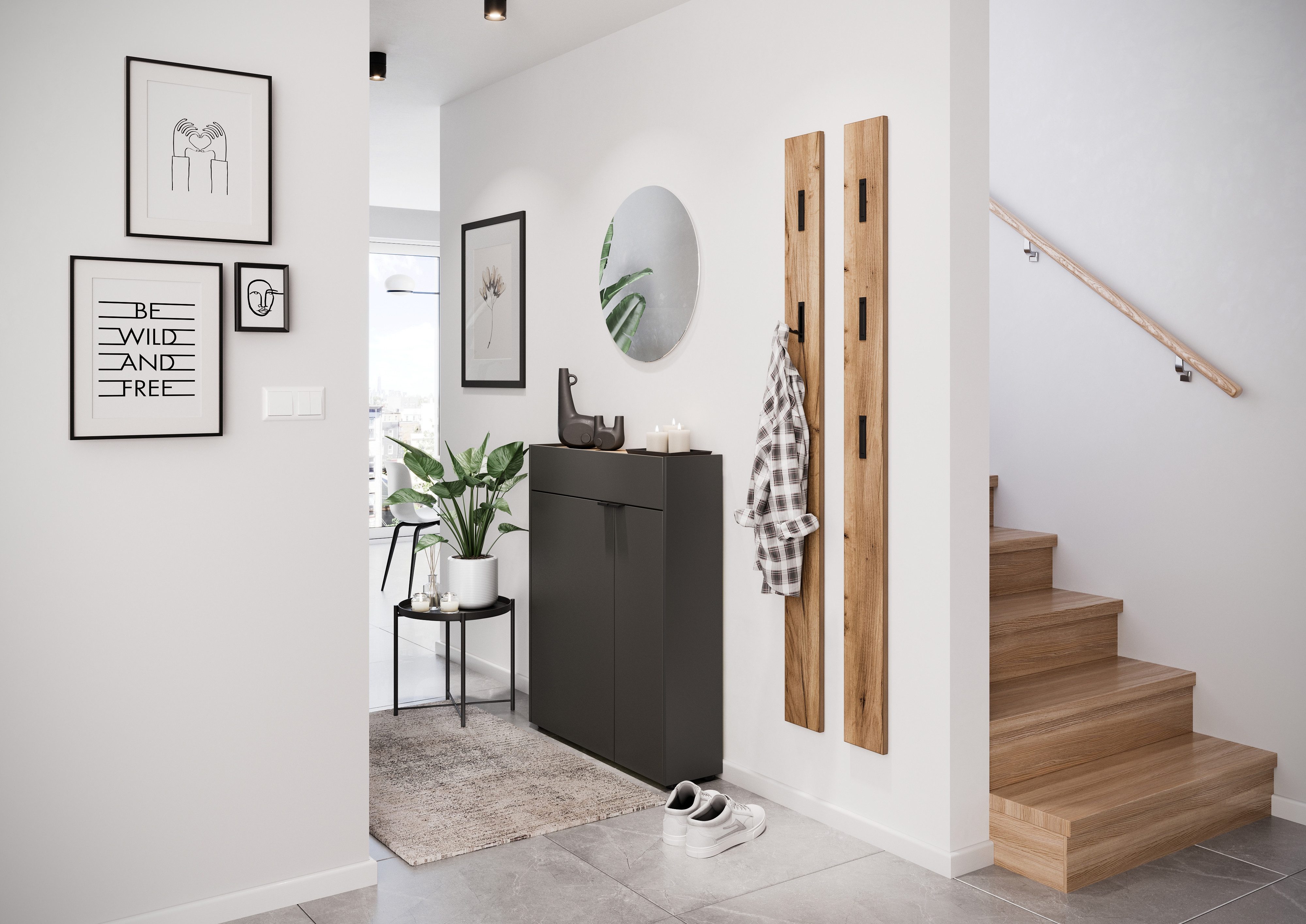 GERMANIA Mehrzweckschrank Ameca (1-St) mit geringer Tiefe - ideal für schmale Flure, Breite 83 cm