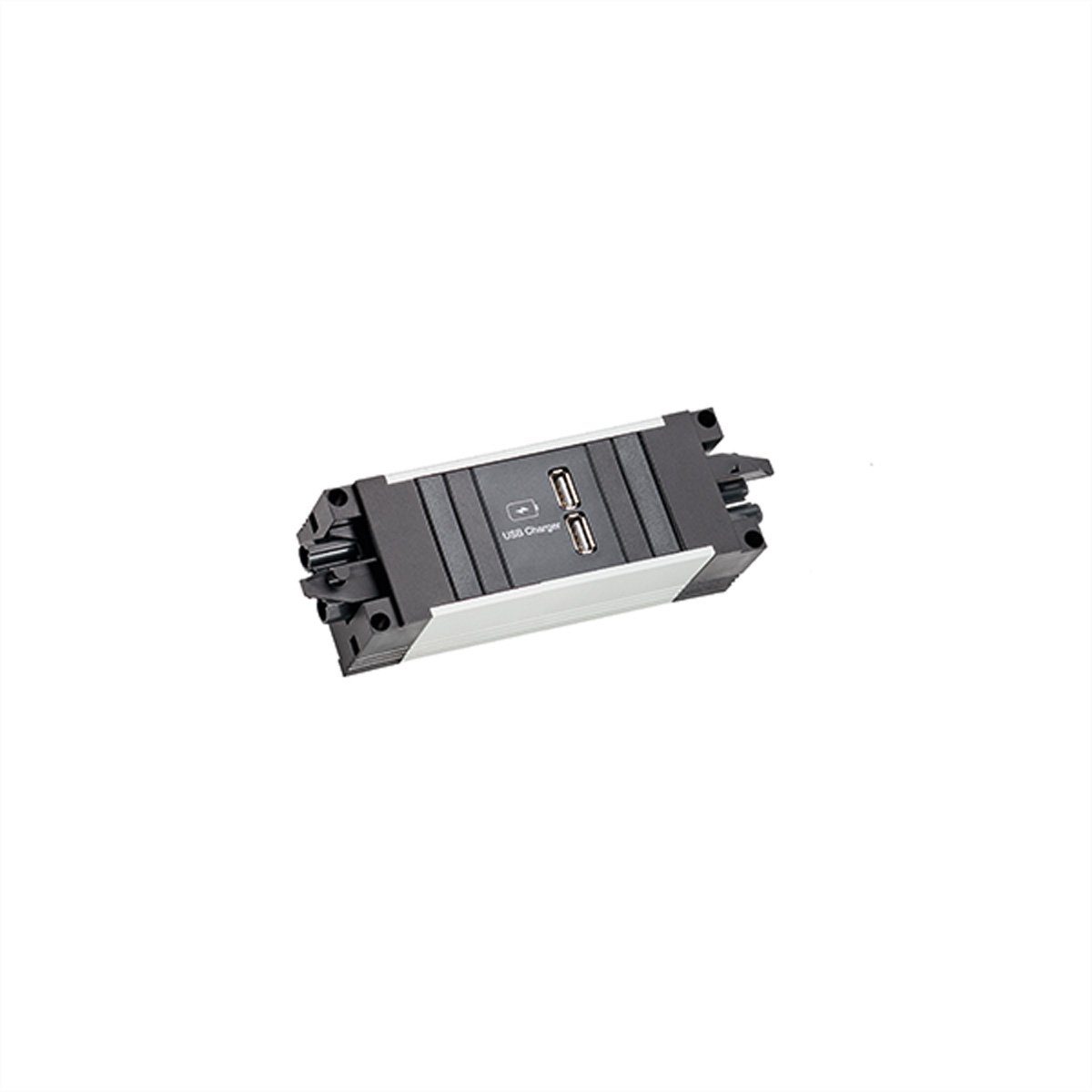 Bachmann STEP ALU 1xUSB A/C 22W GST18 Einbau-Tischsteckdosenleiste, 906.10932