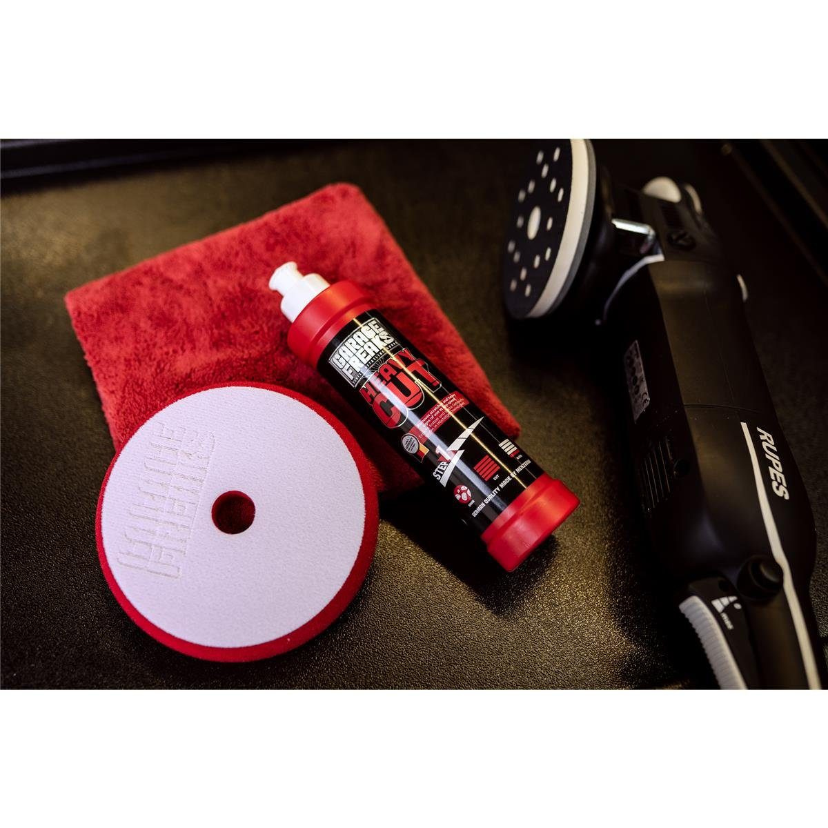 Garage Freaks Politur - Heavy Cut, Medium Cut, Finish Cut, Carnauba Versiegelung Autopolitur (3 St), Auto Polier Set