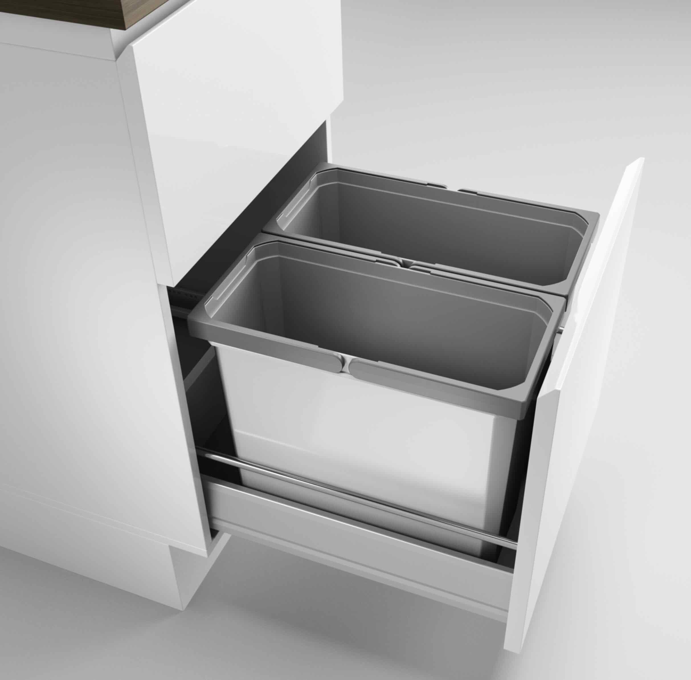 Naber Einbaumülleimer NABER Cox® Box 360 S/450-2, hellgrau