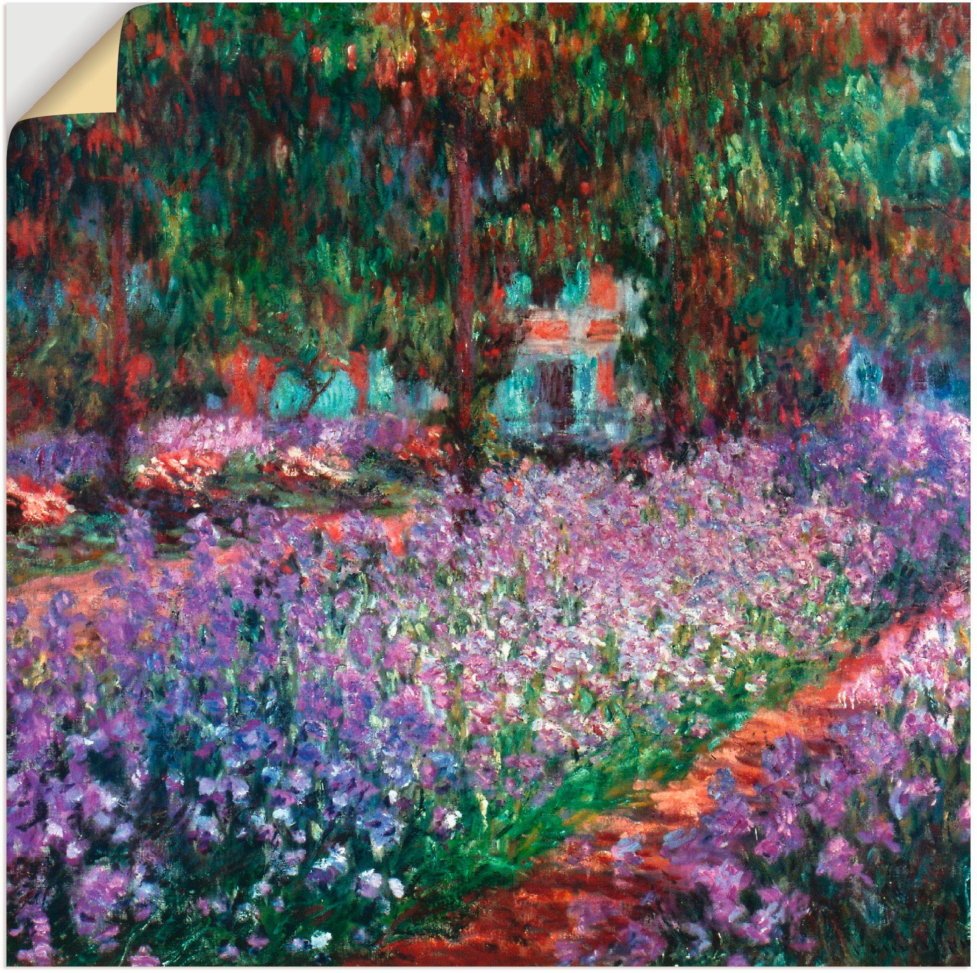 Artland Wandbild Der Garten des Giverny, (1 Poster Garten oder versch. bei Leinwandbild, als Wandaufkleber Alubild, in Größen St), Künstlers