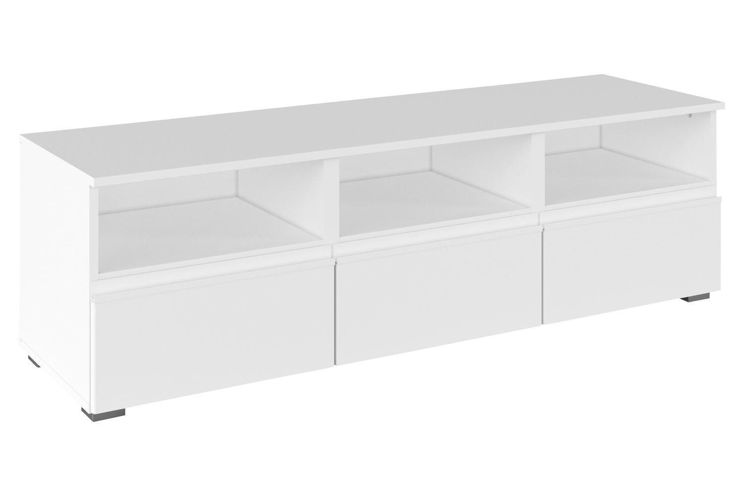 rauch Lowboard JOEL, Alpinweiß, 3 Schubladen, 3 Ablagefächer, Made in Germany, B 140 x H 43 x T 42 cm