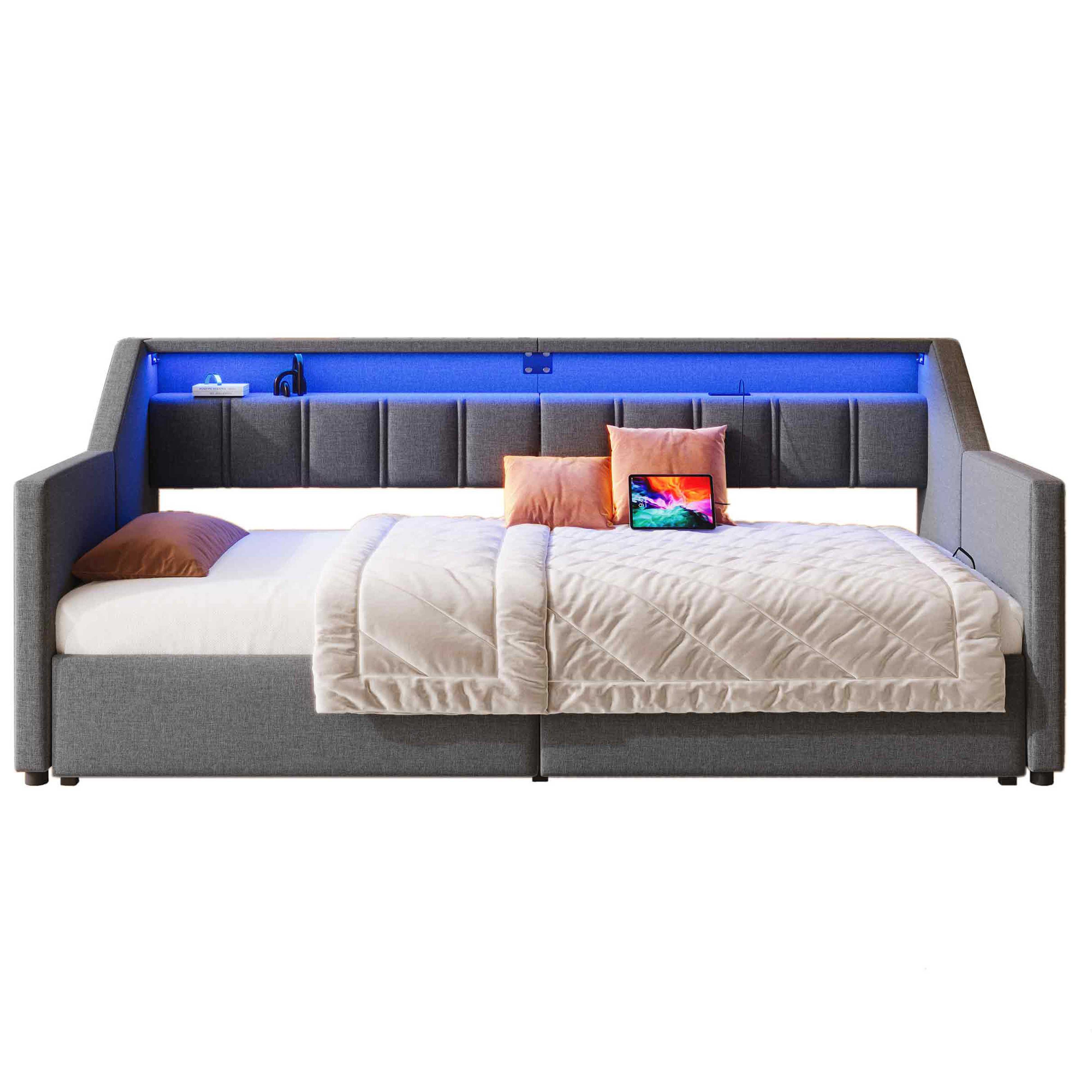 BlingBin Daybett Tagesbett Kinderbett Schlafsofa (1 tlg), ausziehbar auf 18 günstig online kaufen