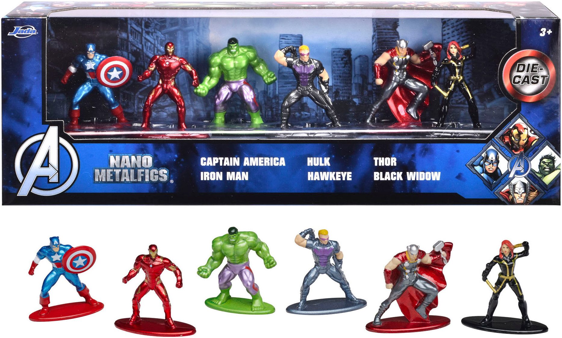 JADA Spielfigur Marvel, Avengers Diorama Pack Nano Metalfigs, DIE-CAST