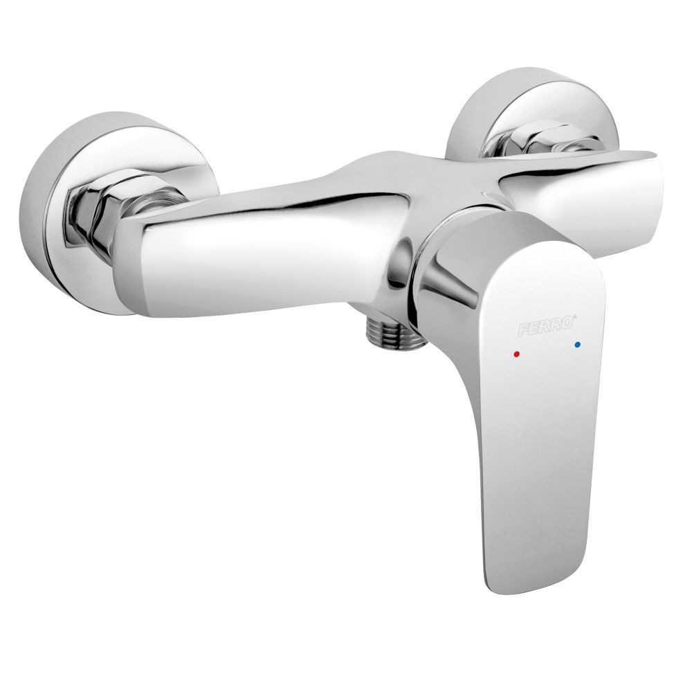 Ferro Duscharmatur LARA ECOLOGICA Brausearmatur, Wasserhahn, Mischbatterie für Dusche in Chrom