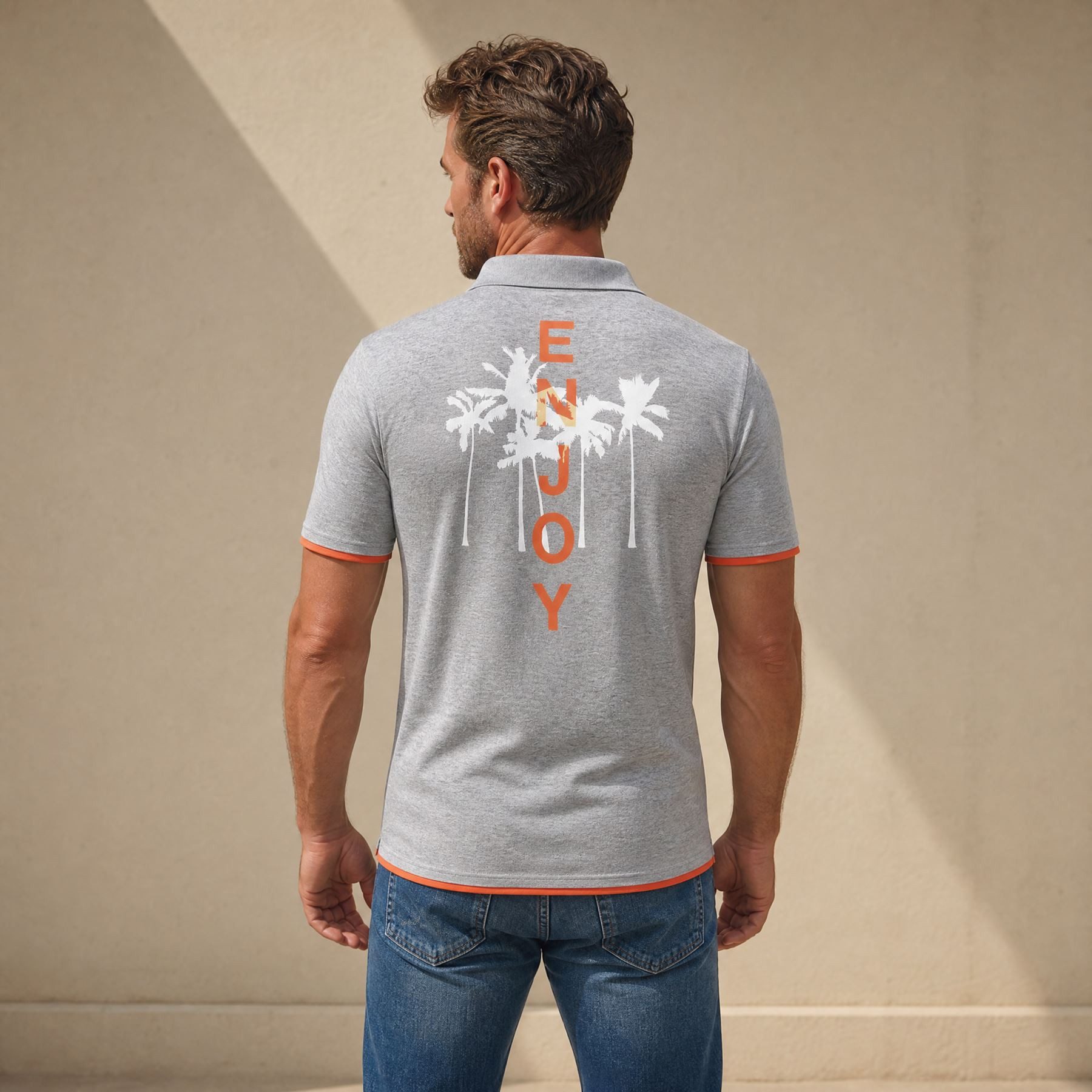 Nebulus Poloshirt BRAM, F110 - Herren, grau meliert, XXL