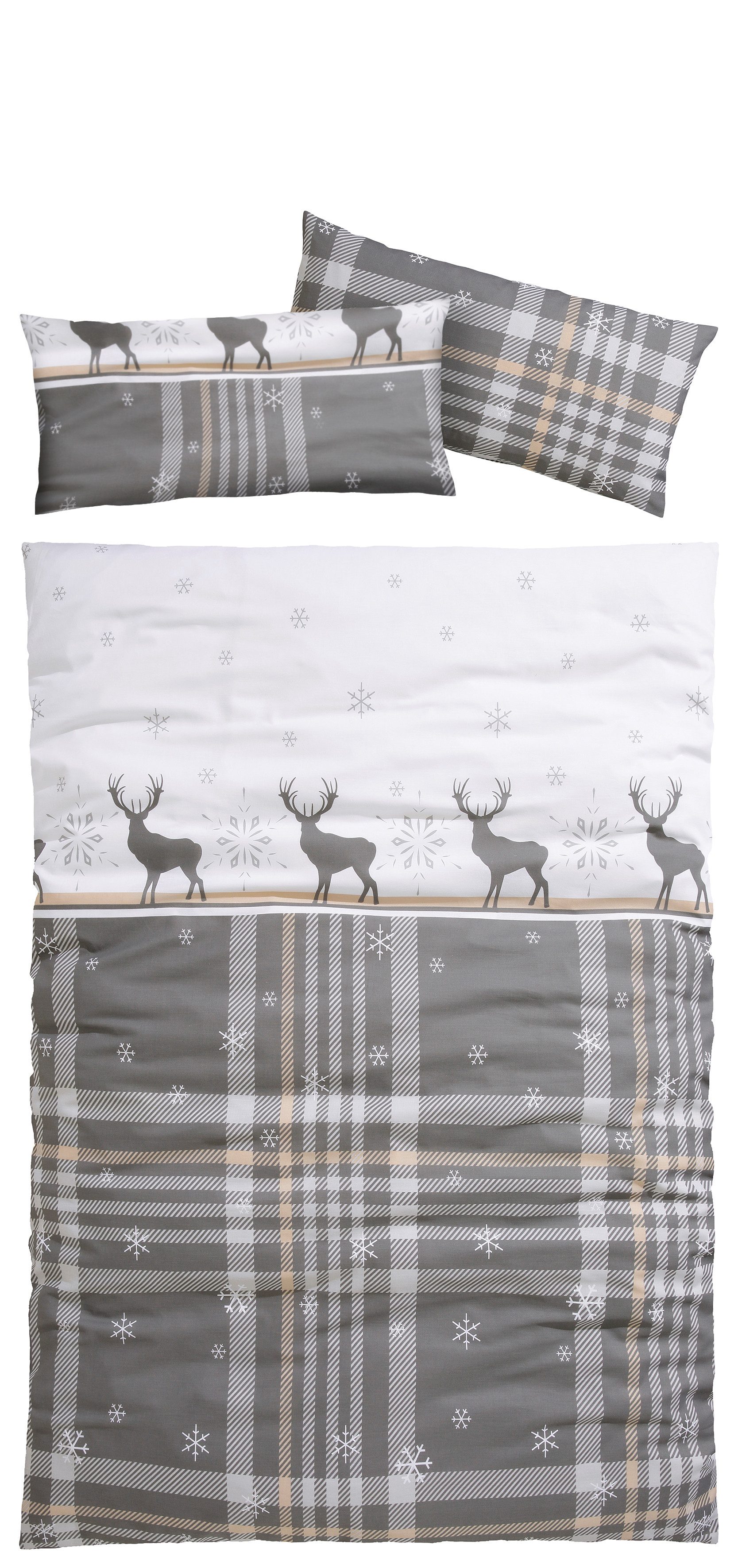 OTTO home Bettwäsche Wenda, Biber, 2 teilig, in Qualitäten PolyCotton (kühlend) + Biber (wärmend, 100% Baumwolle) – Bild 2 von 5