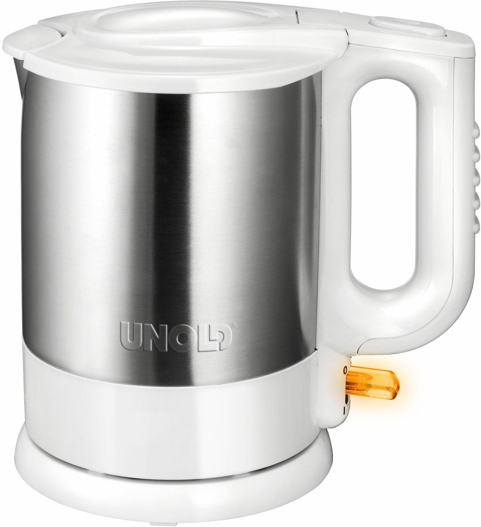 Unold Wasserkocher 18010, 1,5 l, 2200 W, Durchgehender Edelstahlbehälter  mit Wasserstandanzeige