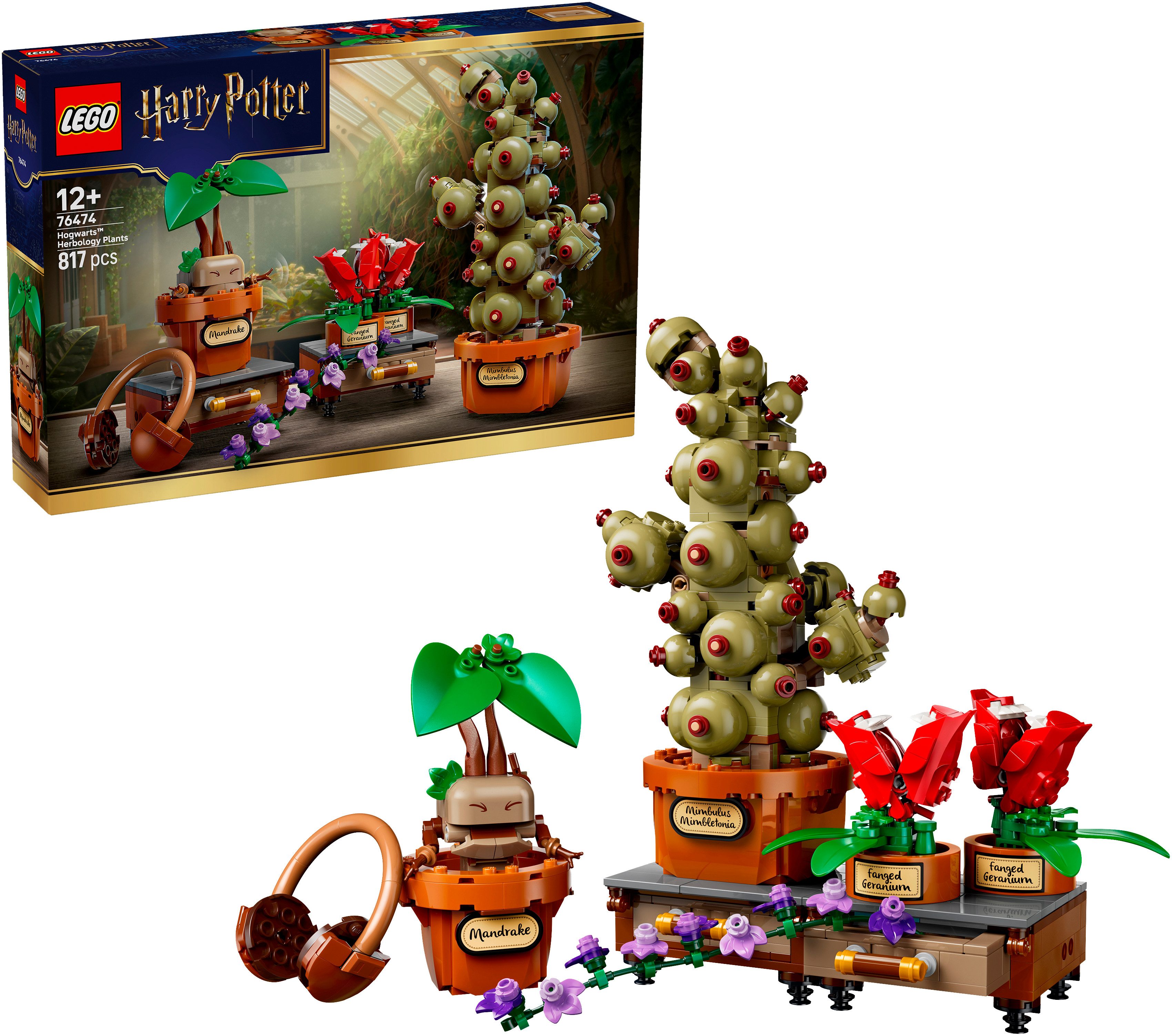 LEGO® Schloss Hogwarts: Kräuterkunde-Pflanzen (76474), LEGO Harry Potter Konstruktionsspielsteine, (817 St), Made in Europe