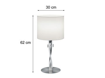 meineWunschleuchte LED Tischleuchte, LED fest integriert, LED wechselbar, warmweiß, groß-e Nachttisch-lampe Fensterlampe Lampenschirm-e Stoff, Höhe 62cm