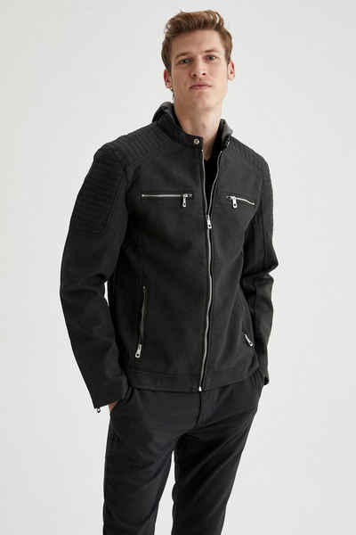 DeFacto Lederimitatjacke Herren Lederimitatjacke SLIM FIT