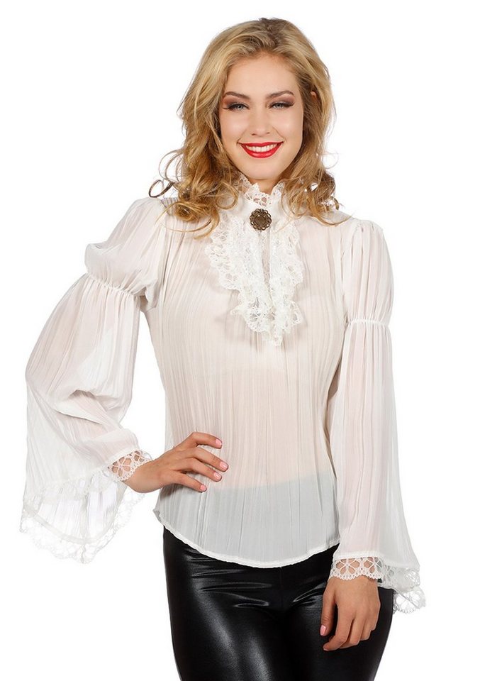 Spitzenbluse mit rüschen Clearance