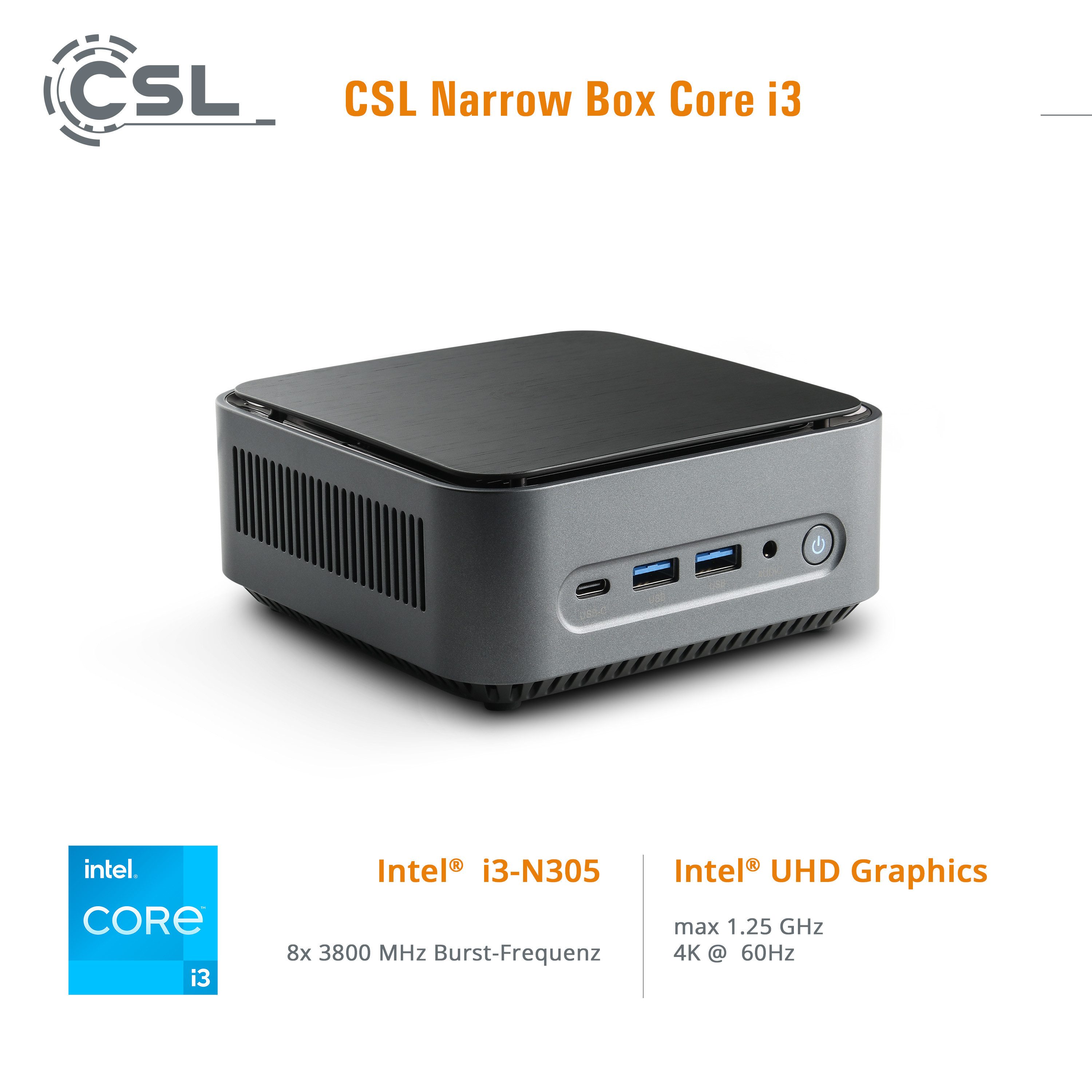 CSL Narrow Box Intel Core i3 Windows 11 Mini-PC (Intel, 16 GB RAM, 500 GB SSD)