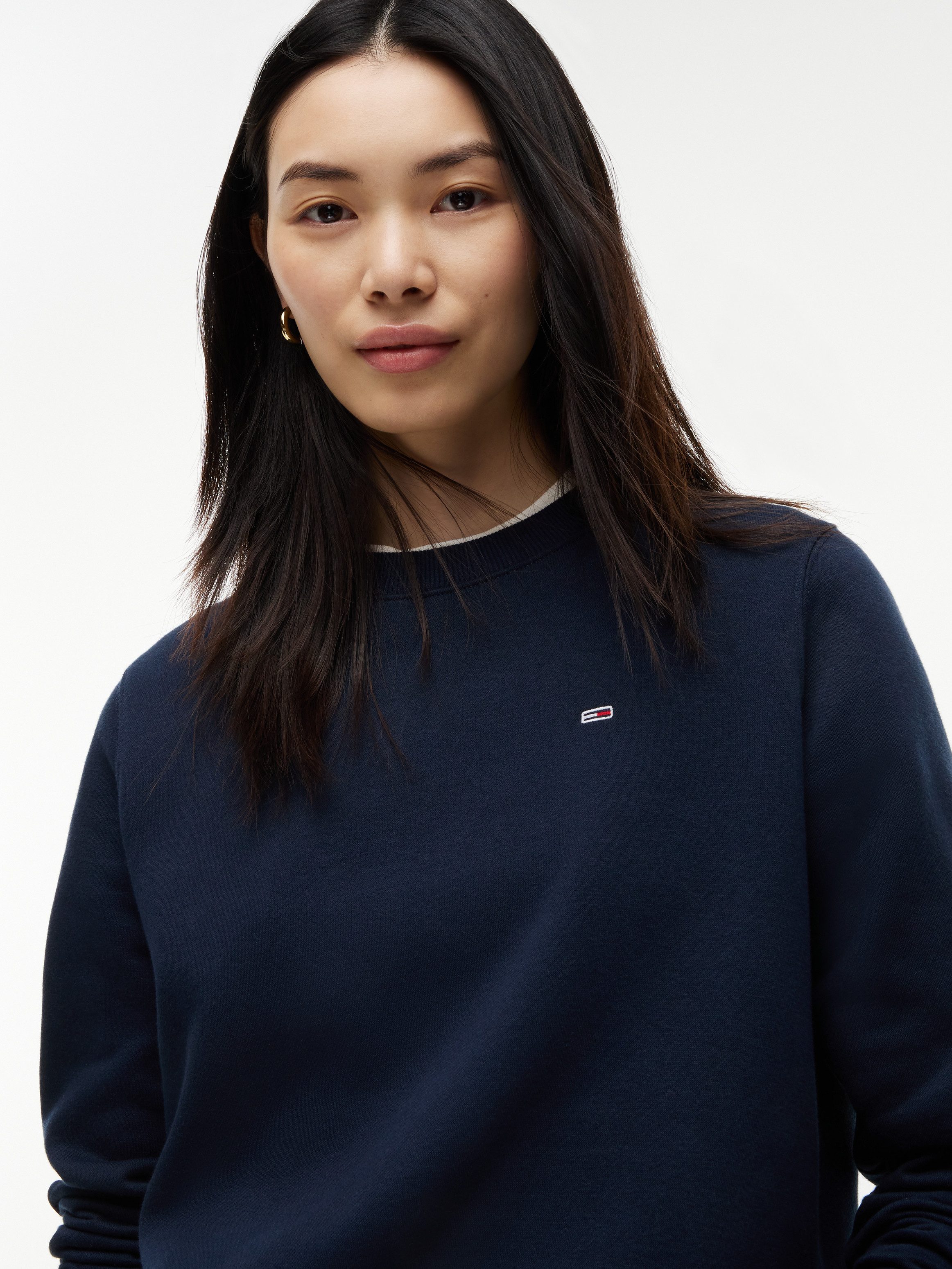 Tommy Jeans Sweatshirt TJW REG S FLAG CREW mit Logostickerei, Regular Fit