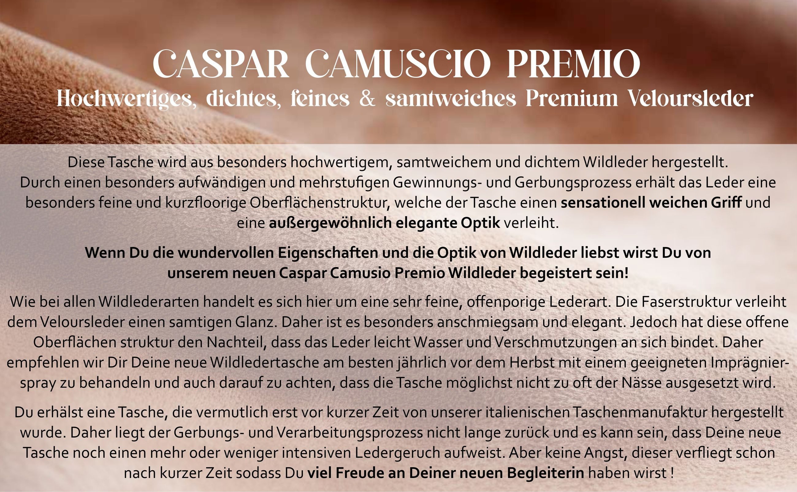 Caspar Clutch Leder Envelope Abendtasche Damen Tasche -PREMIUM LINE- Modell No.847, italienisches Wildleder, samtig weich, wahlweise im Metallic Look – Bild 5 von 5