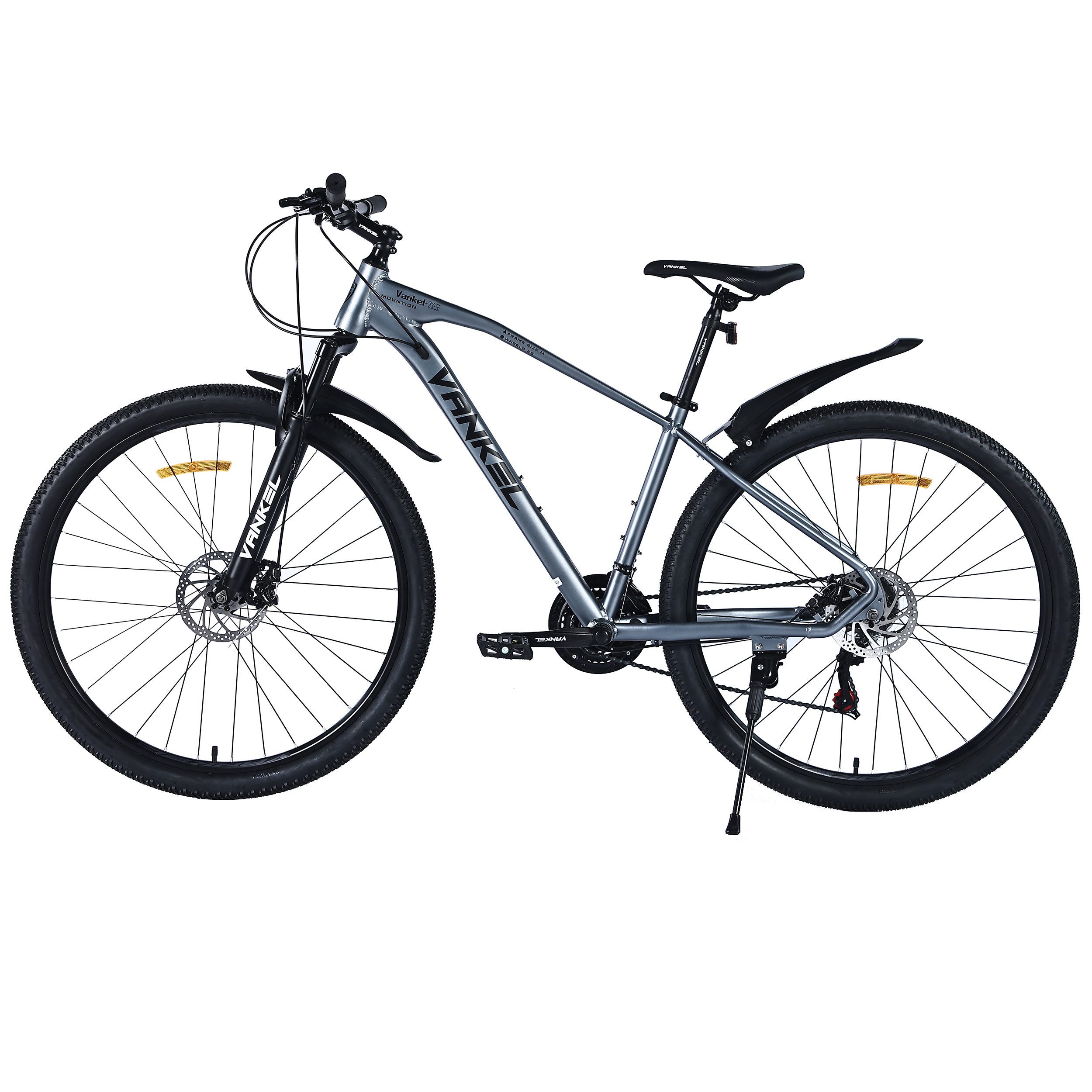 Vankel Mountainbike Fahrrad 29 Zoll MTB für Damen und Herren, Shimano 21 Gang, (mit Schutzbleche), Scheibenbremse, Hardtail Fahrrad, ab 160cm geeignet, Kettenschaltung