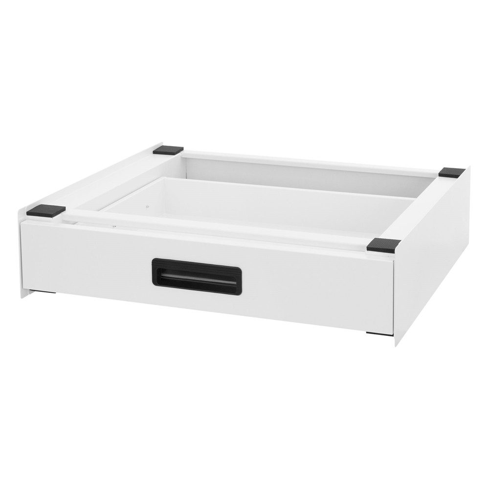 ML-DESIGN Zwischenbaurahmen Waschmaschinenzubehör Stapelrahmen Verbindungrahmen für Trockner (1-St), Waschmaschinen Zwischenbausatz mit Schublade 60,5x54x15cm Stahl Weiß