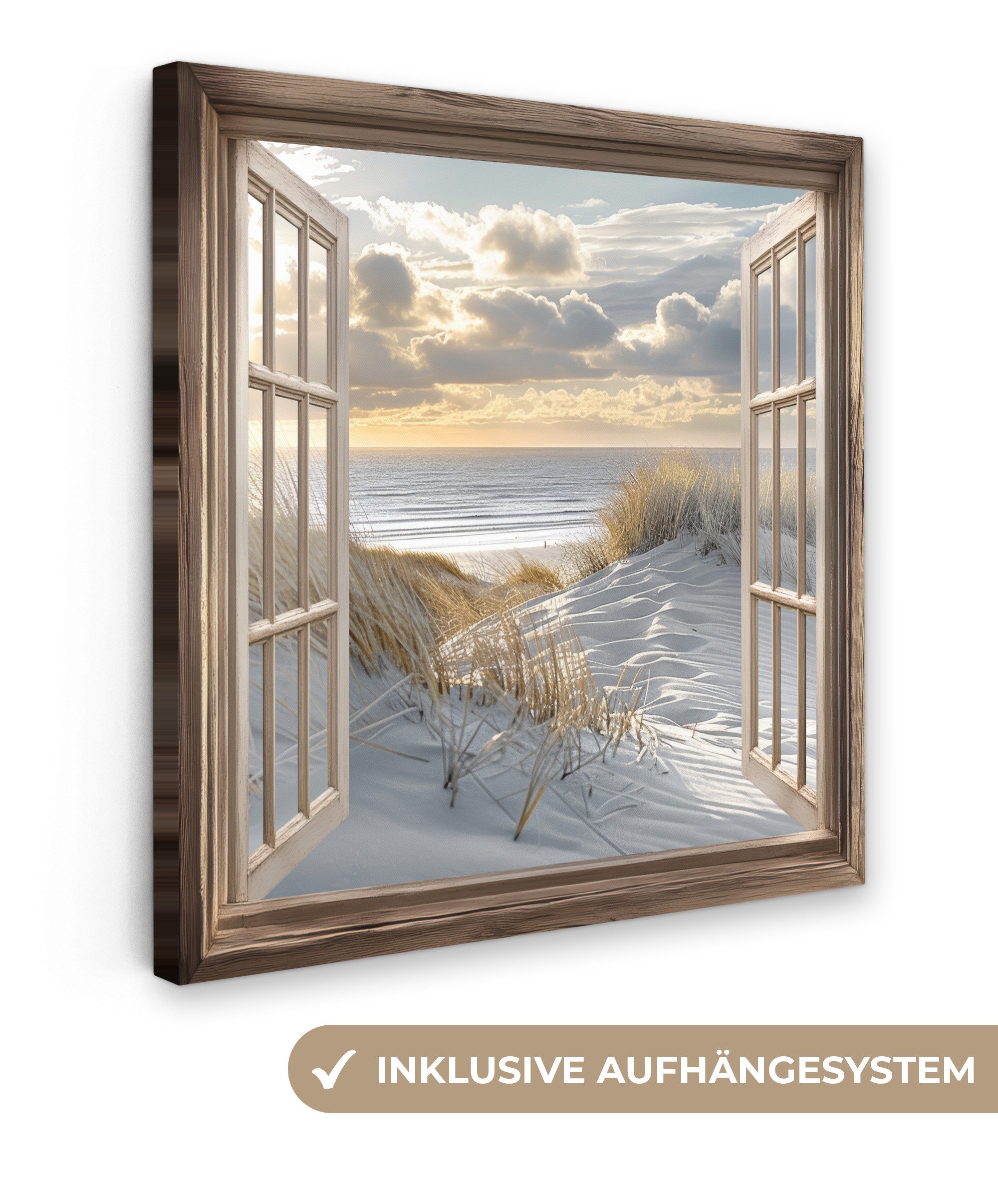OneMillionCanvasses® Leinwandbild Aussicht - Strand - Dünen - Meer - Natur, günstig online kaufen