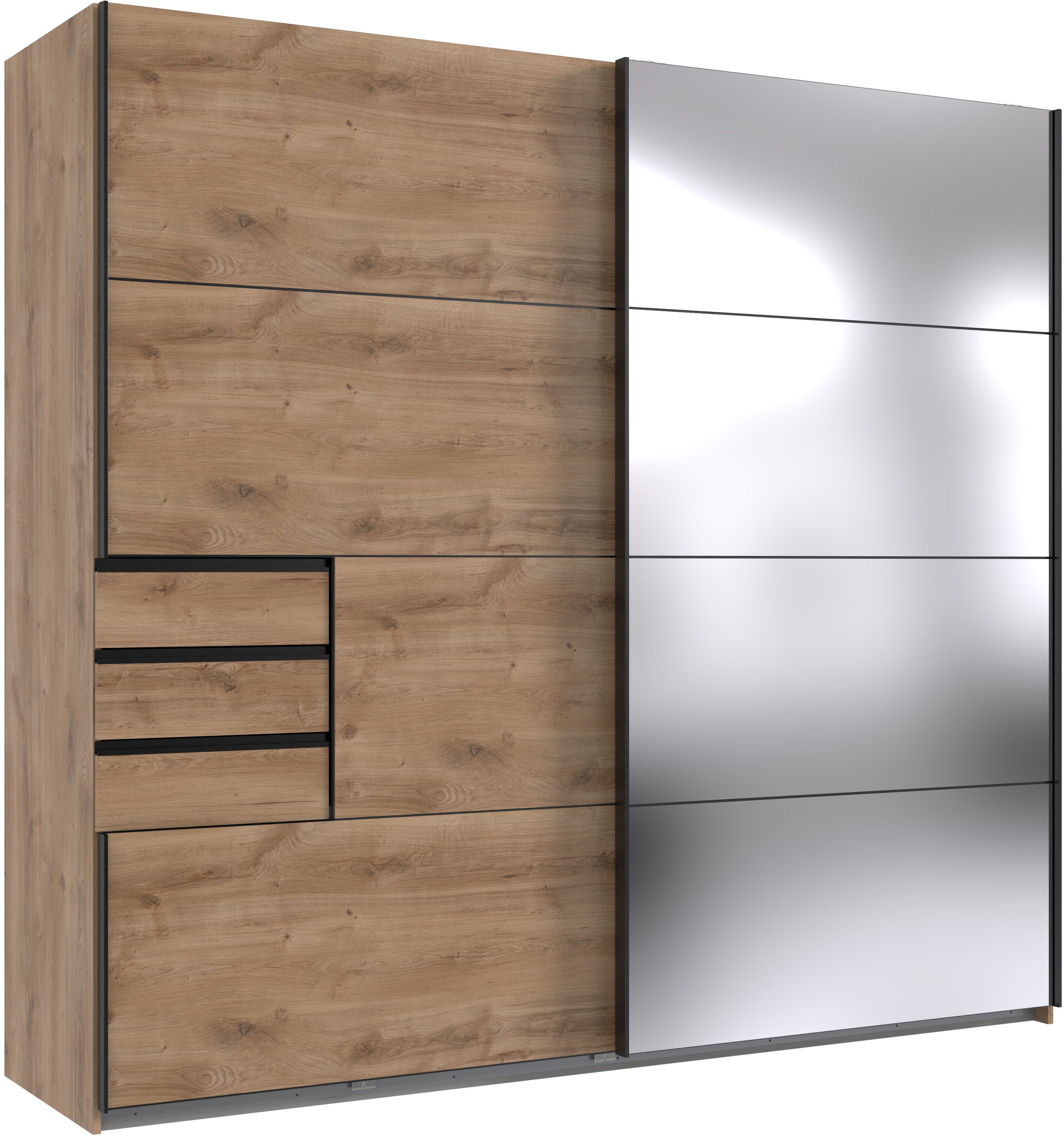 Wimex Schwebetürenschrank Saigon mit Spiegeltür, 2 Türen, 225cm breit