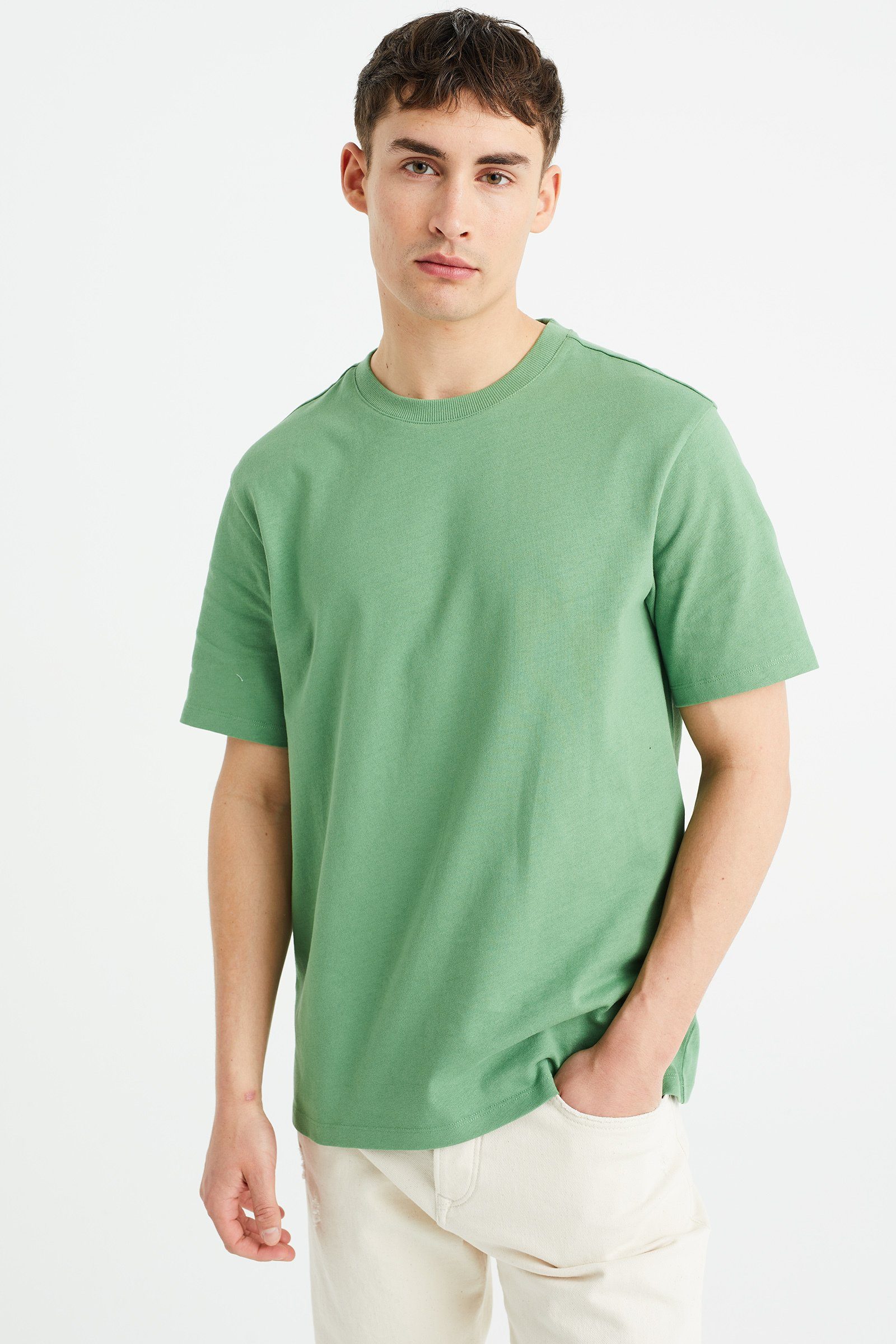 T-Shirt WE Grün Fashion (1-tlg)