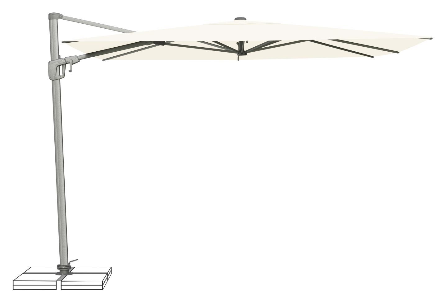 Suncomfort by Glatz Ampelschirm Suncomfort Sonnenschirm Sunflex beige 300 x 300 cm