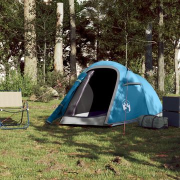 vidaXL Kuppelzelt Zelt Campingzelt Tunnelzelt 2 Personen Blau Wasserdicht