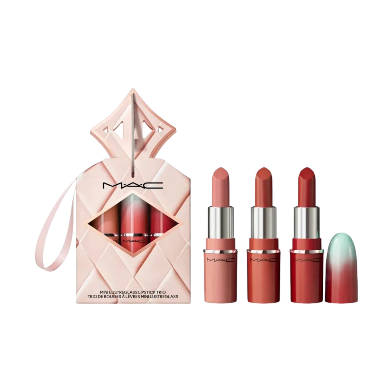 MAC Make-up Set FY26 Holiday Colour Wildest Gleams Mini Lustreglass Lip Trio, 3-tlg.