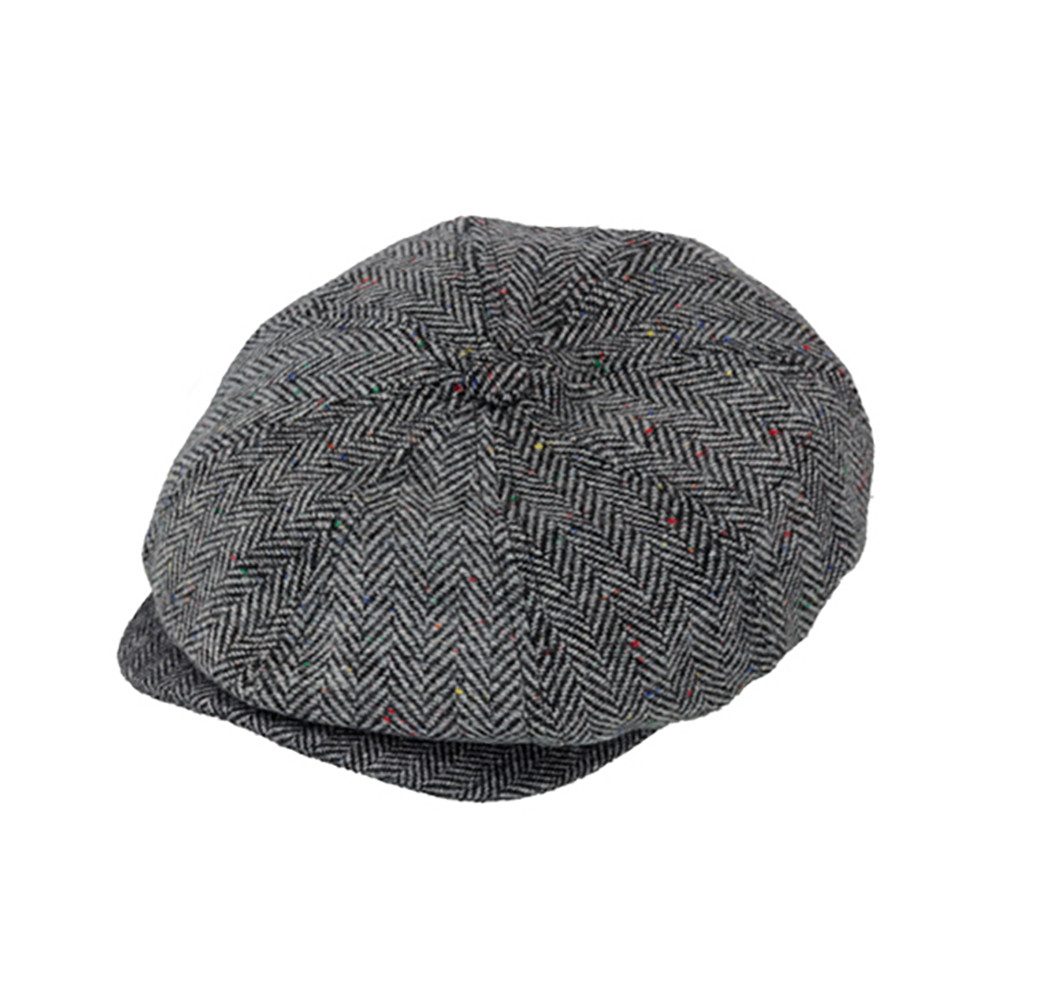 Fiebig Ballonmütze 8-Panel Fischgrat mit Fleece-Futter