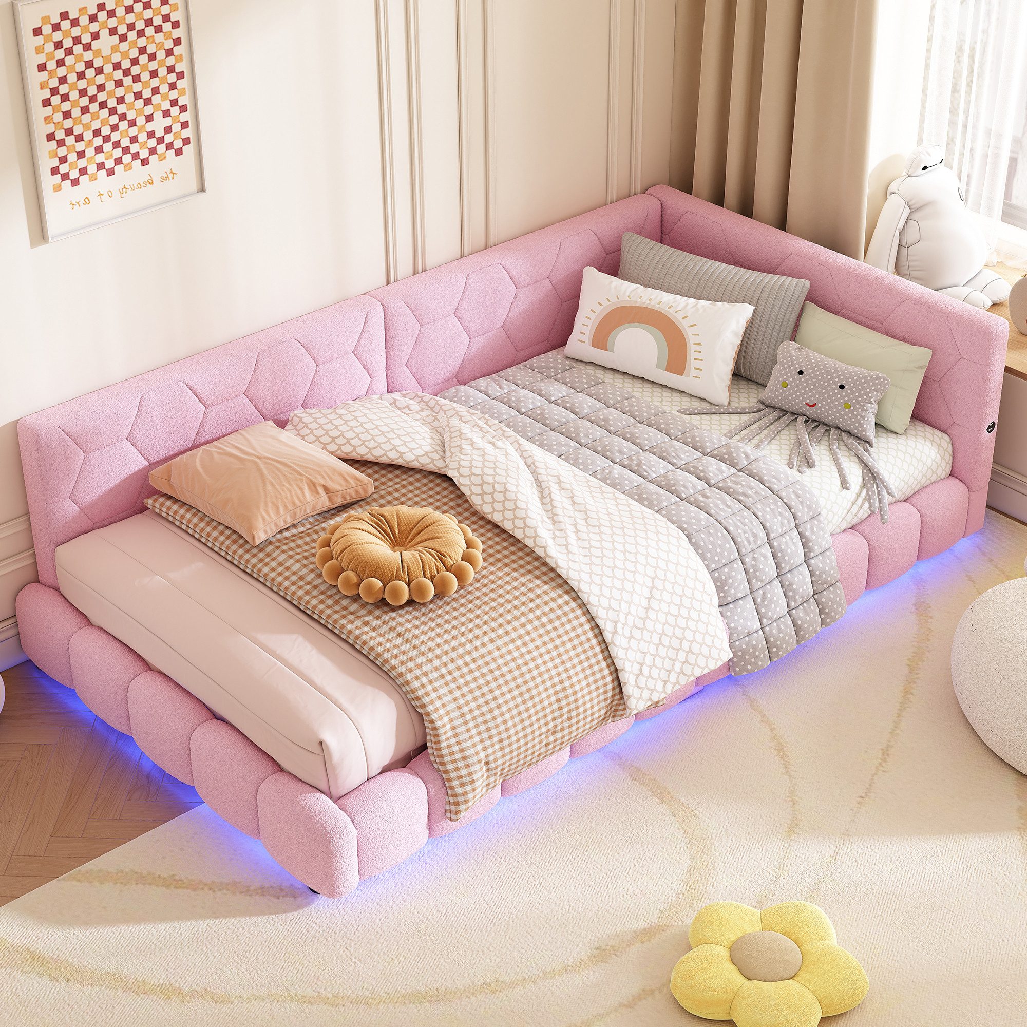 OKWISH Schlafsofa Modernes Daybett Kinderbett Funktionsbett Polsterbett Dop günstig online kaufen