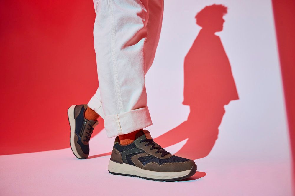Rieker Sneaker Schnürschuh, Halbschuh, Freizeitschuh mit weichem Schaftrand