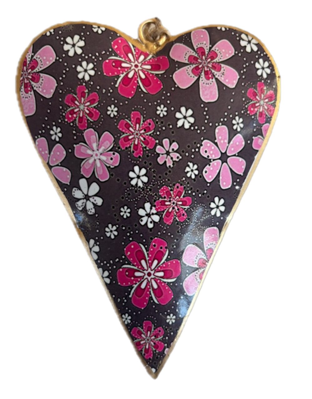 Großes Deko-Herz Aus Metall - Grau-Antik Herzanhänger 19 Cm Im Landhaus Stil