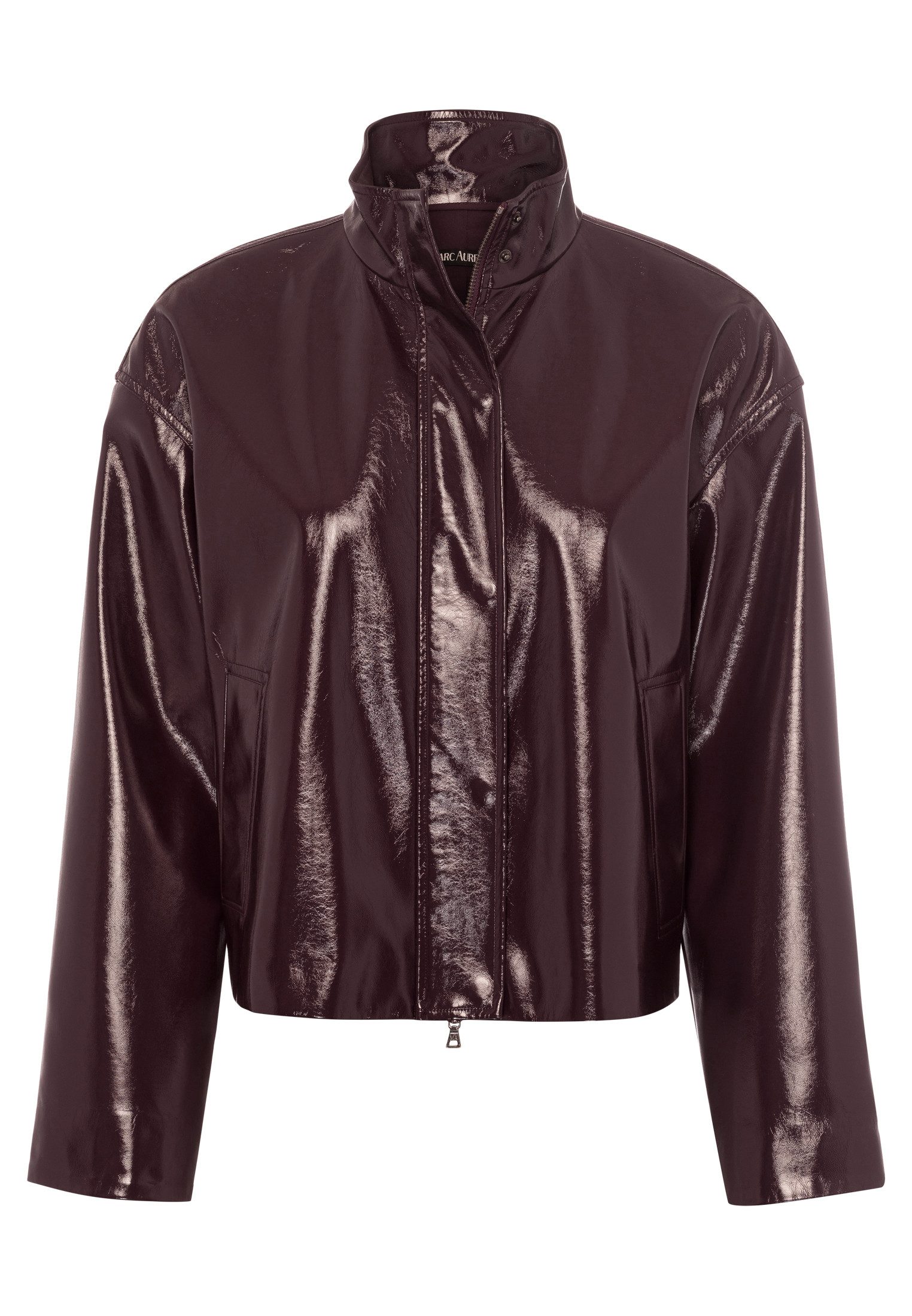 MARC AUREL Lederimitatjacke aus veganem Lackleder
