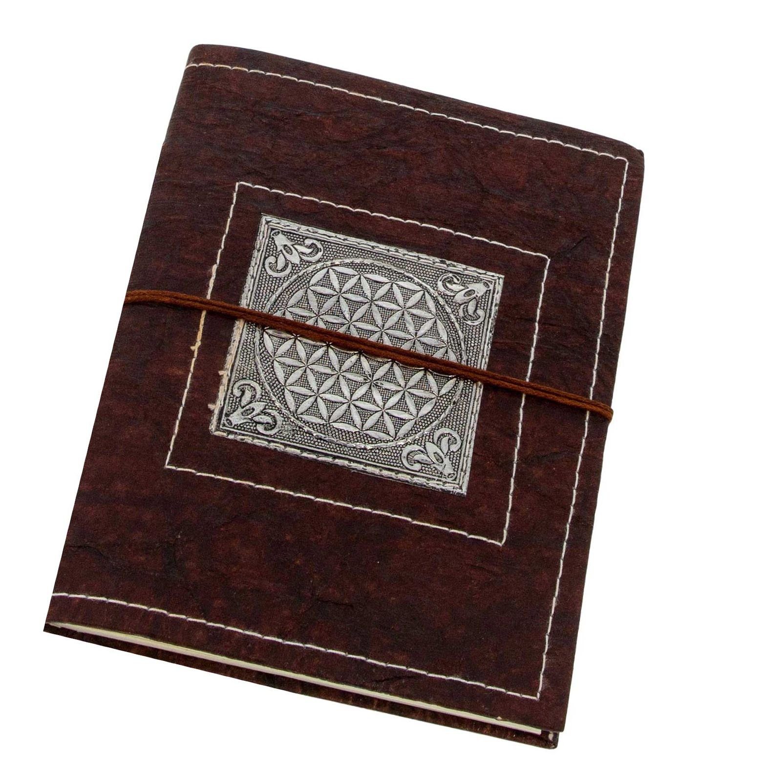 KUNST UND MAGIE Tagebuch Tagebuch Poesiealbum Notizbuch Lebensblume Flower of Life 25x18cm XL